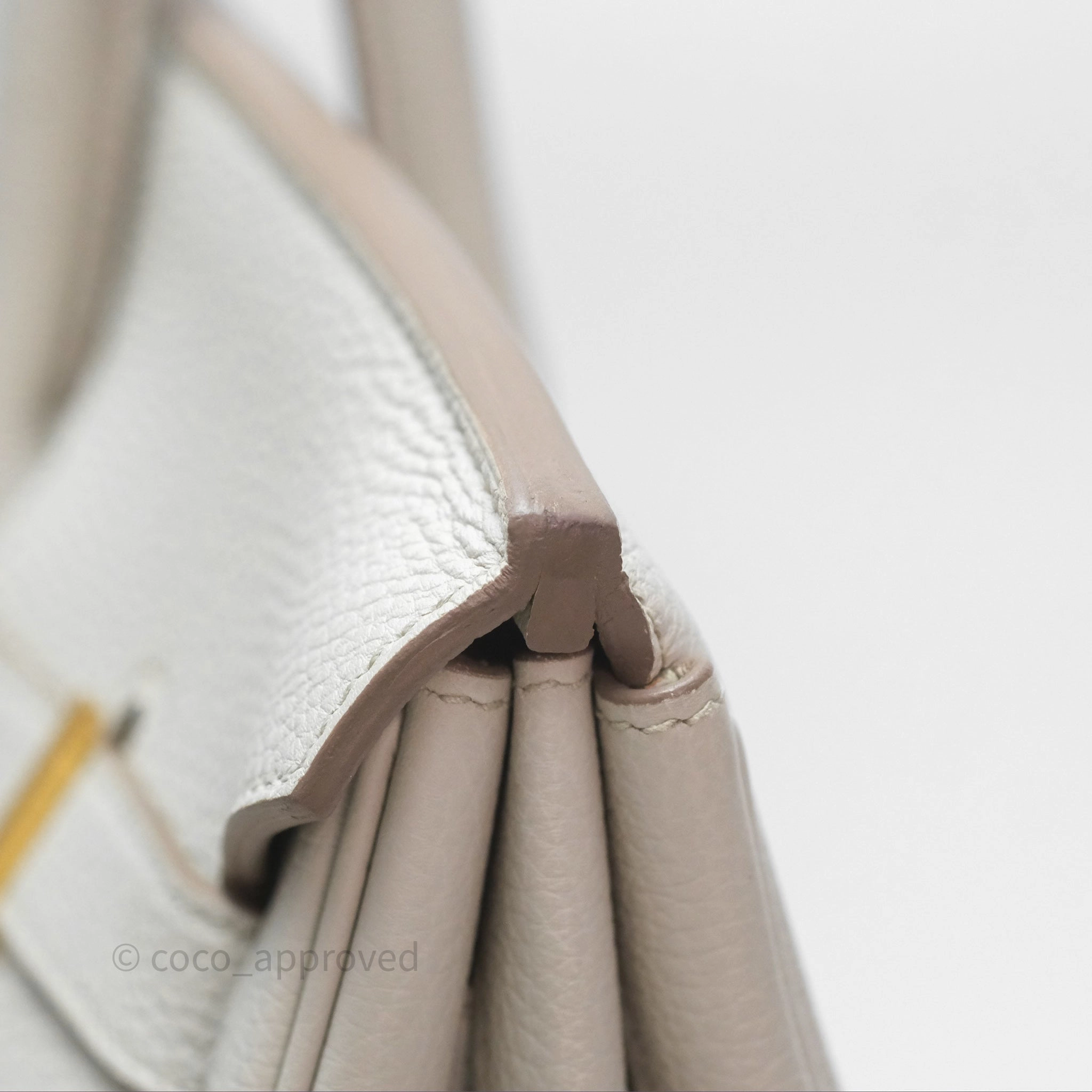 Herms Retourne Birkin 35 Beton Togo Gold Hardware