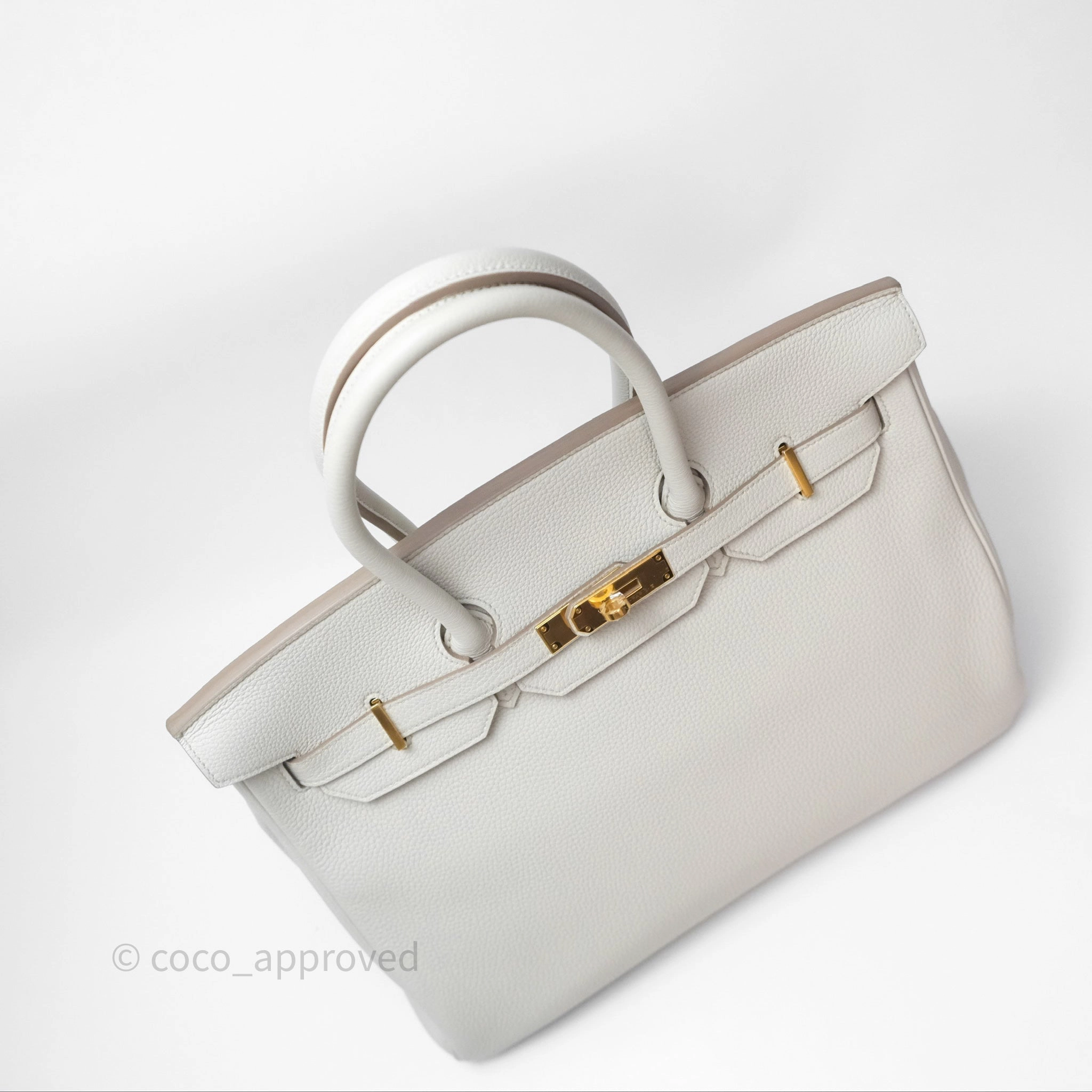 Herms Retourne Birkin 35 Beton Togo Gold Hardware