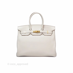 Herms Retourne Birkin 35 Beton Togo Gold Hardware