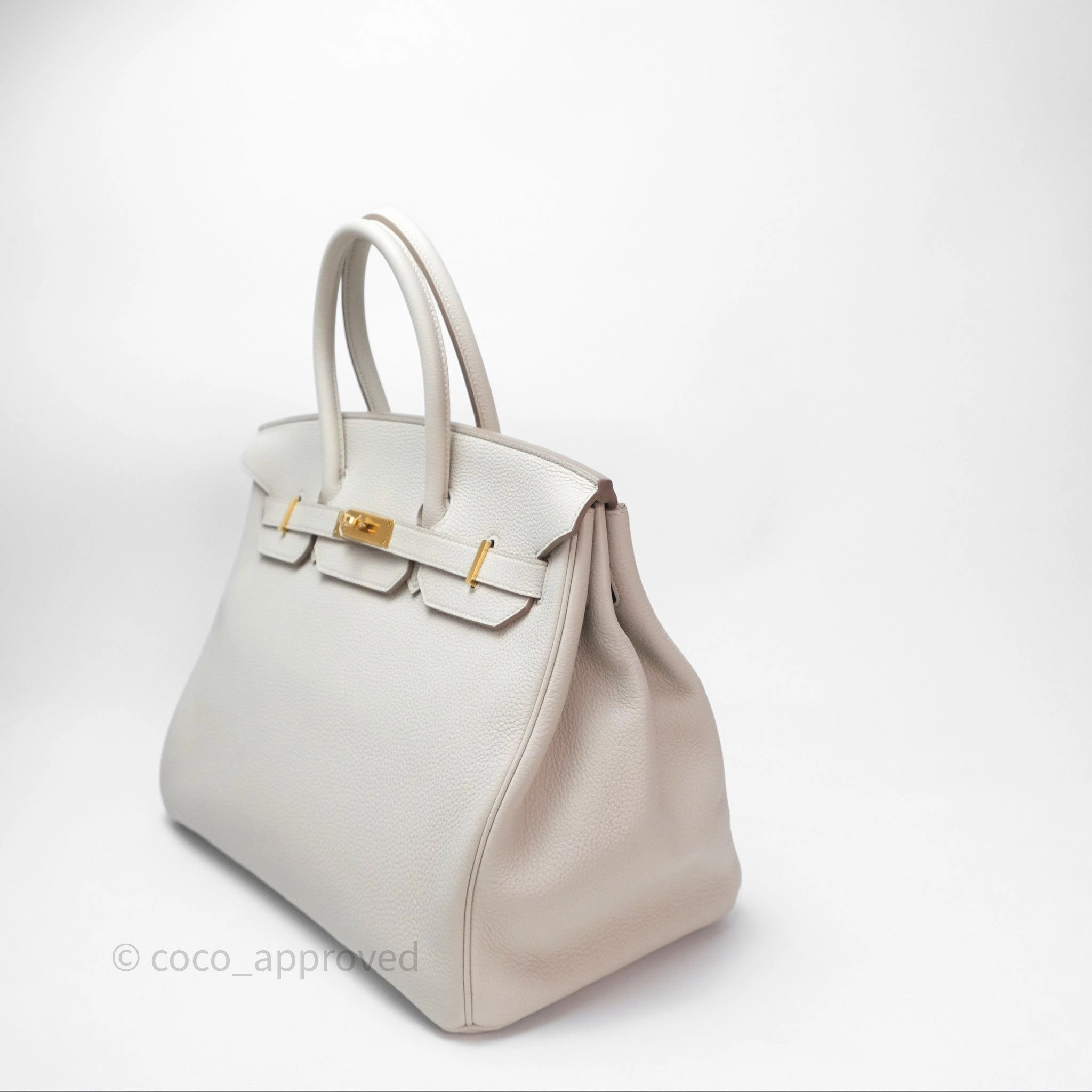 Herms Retourne Birkin 35 Beton Togo Gold Hardware