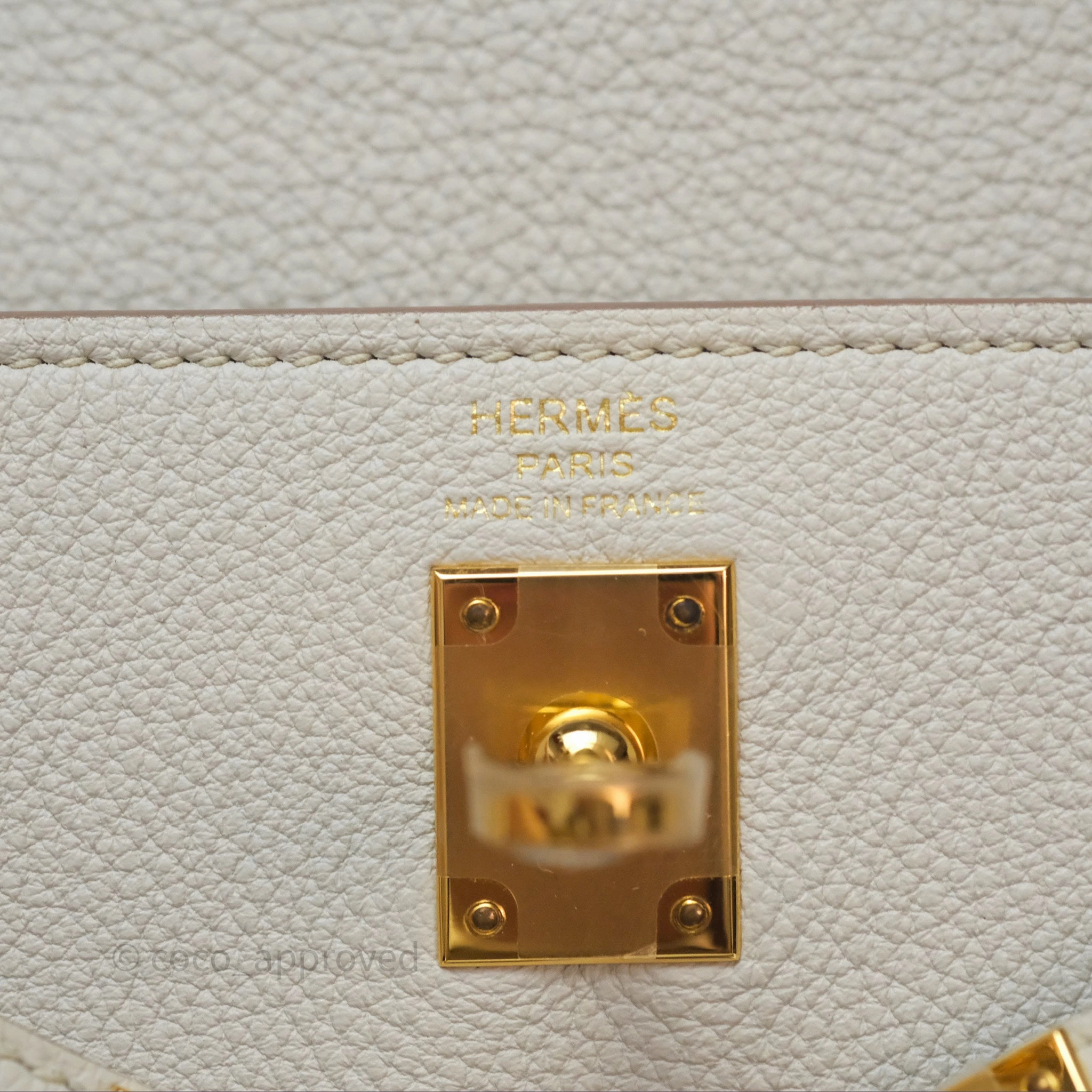 Herms Retourne Kelly 25 Beton 8L Togo Gold Hardware