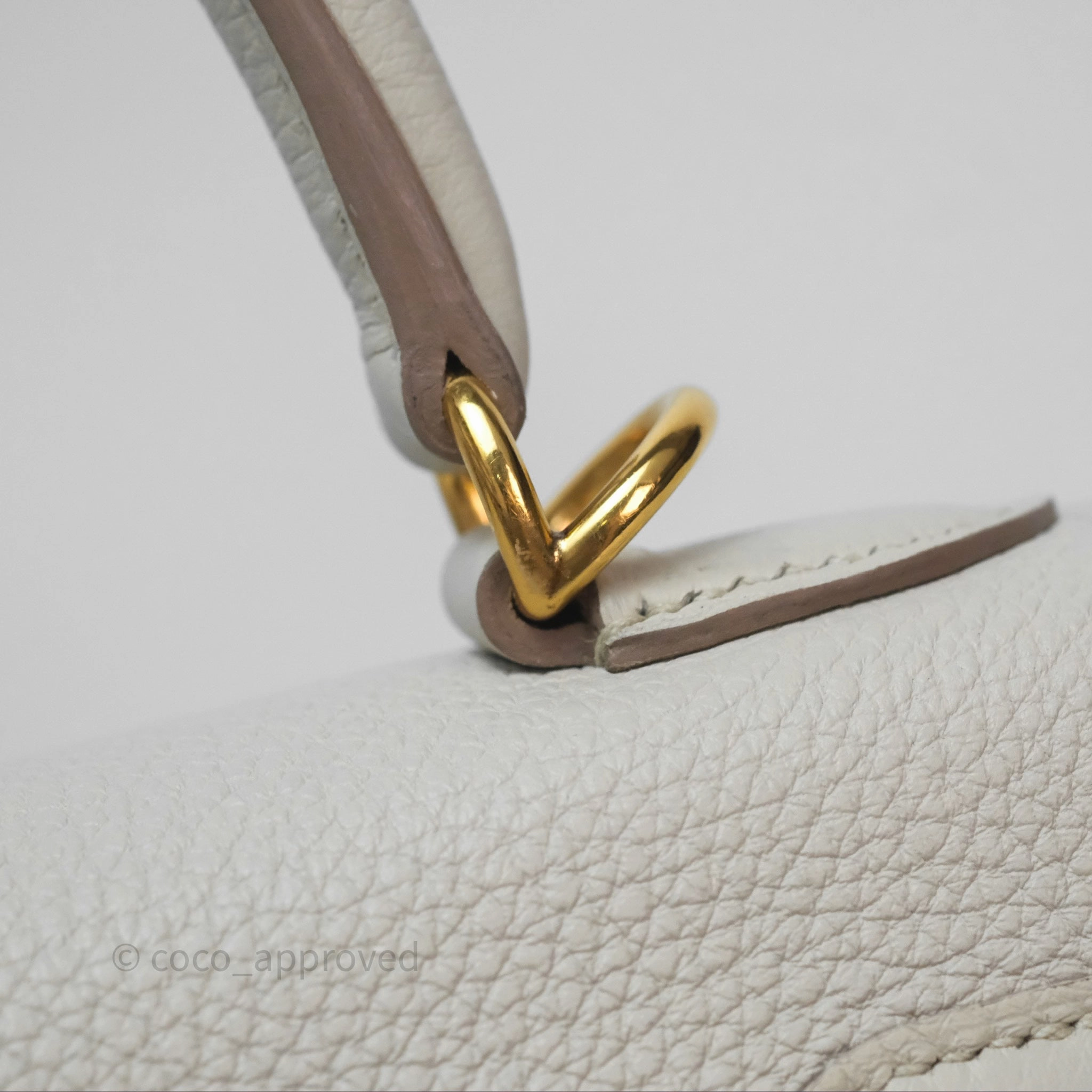 Herms Retourne Kelly 25 Beton 8L Togo Gold Hardware