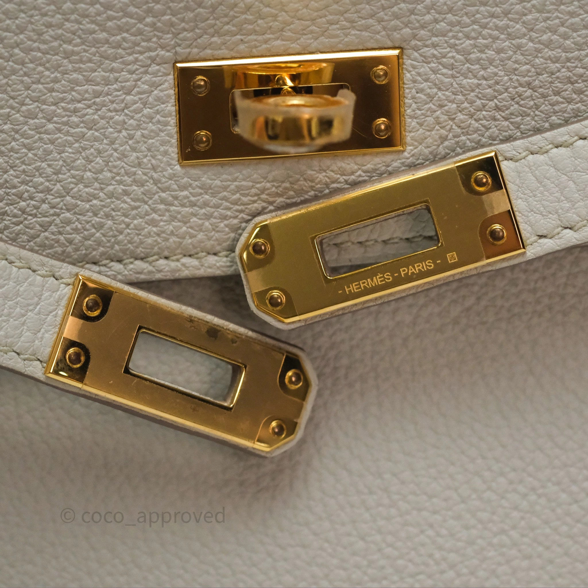 Herms Retourne Kelly 25 Beton 8L Togo Gold Hardware