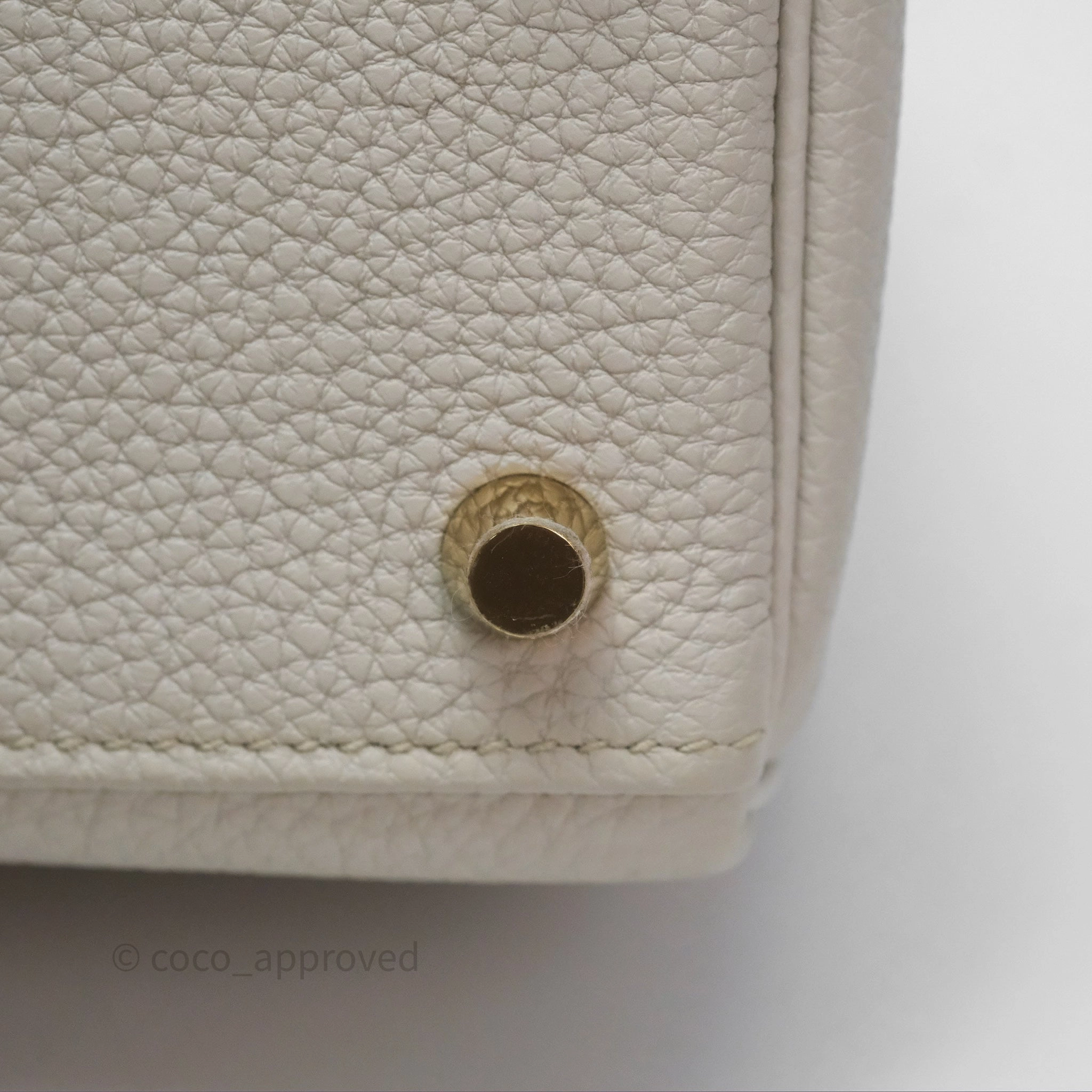 Herms Retourne Kelly 25 Beton 8L Togo Gold Hardware