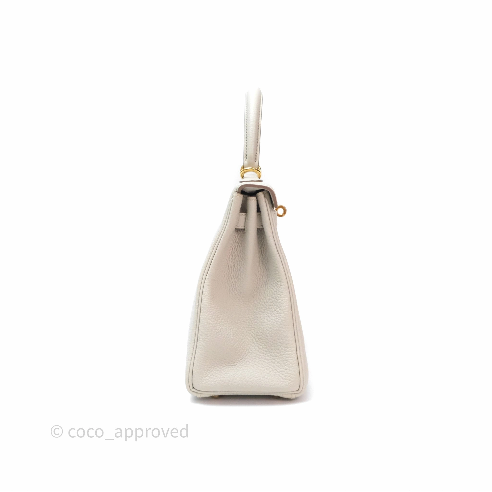 Herms Retourne Kelly 25 Beton 8L Togo Gold Hardware