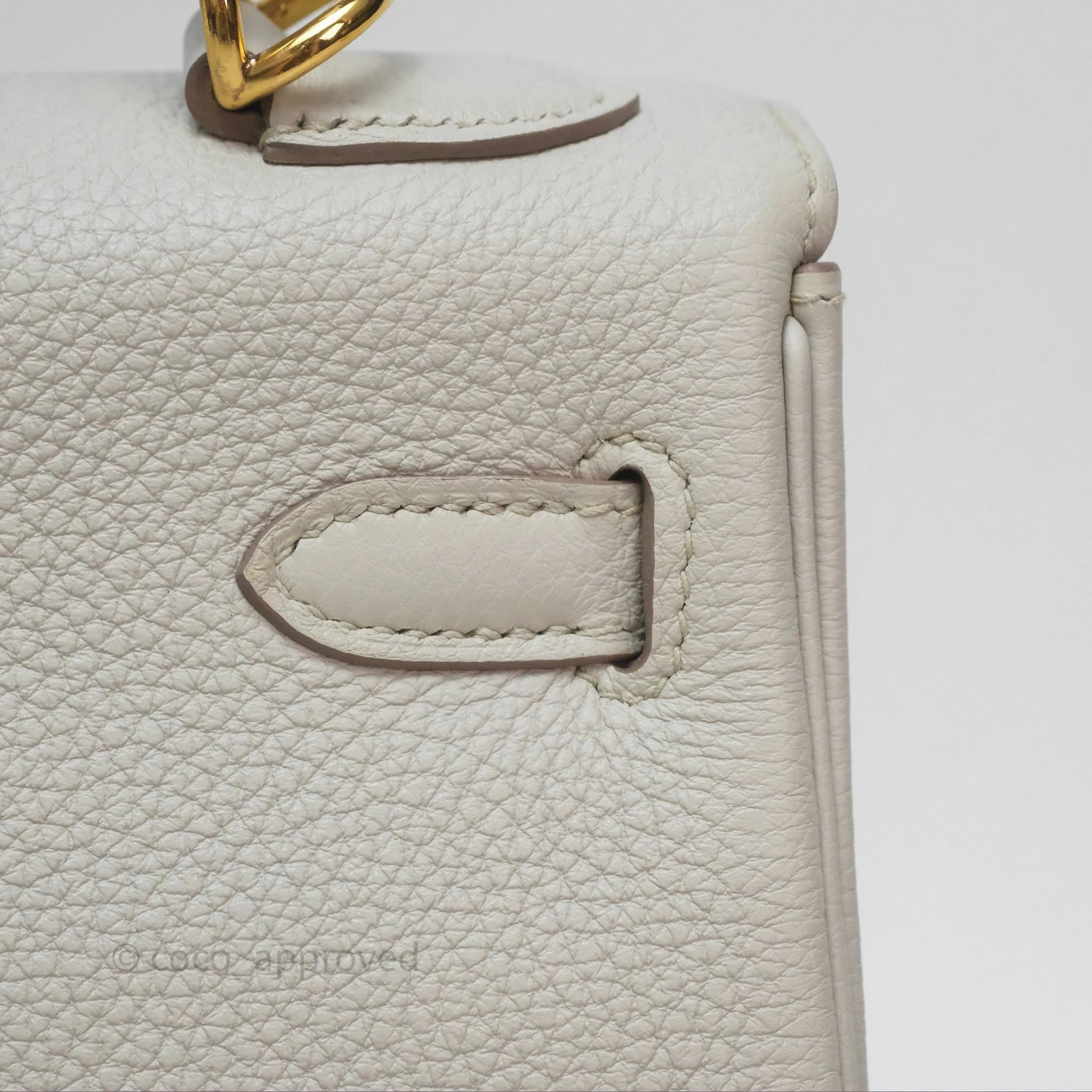 Herms Retourne Kelly 25 Beton 8L Togo Gold Hardware