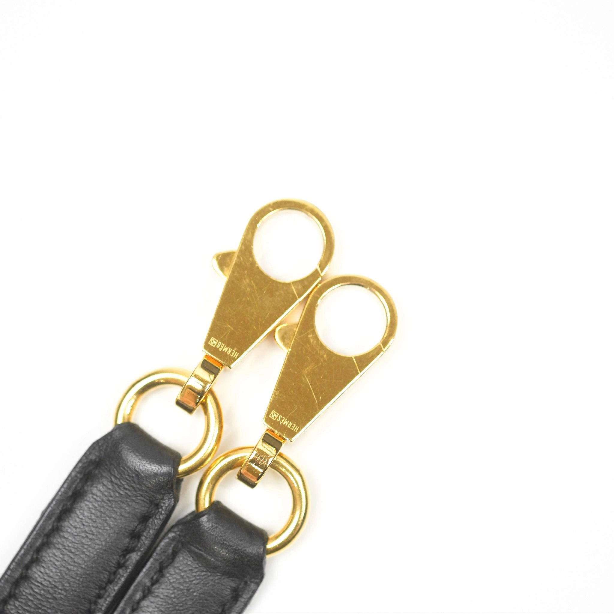 Herms Retourne Kelly 25 Black Noir 89 Swift Gold Hardware