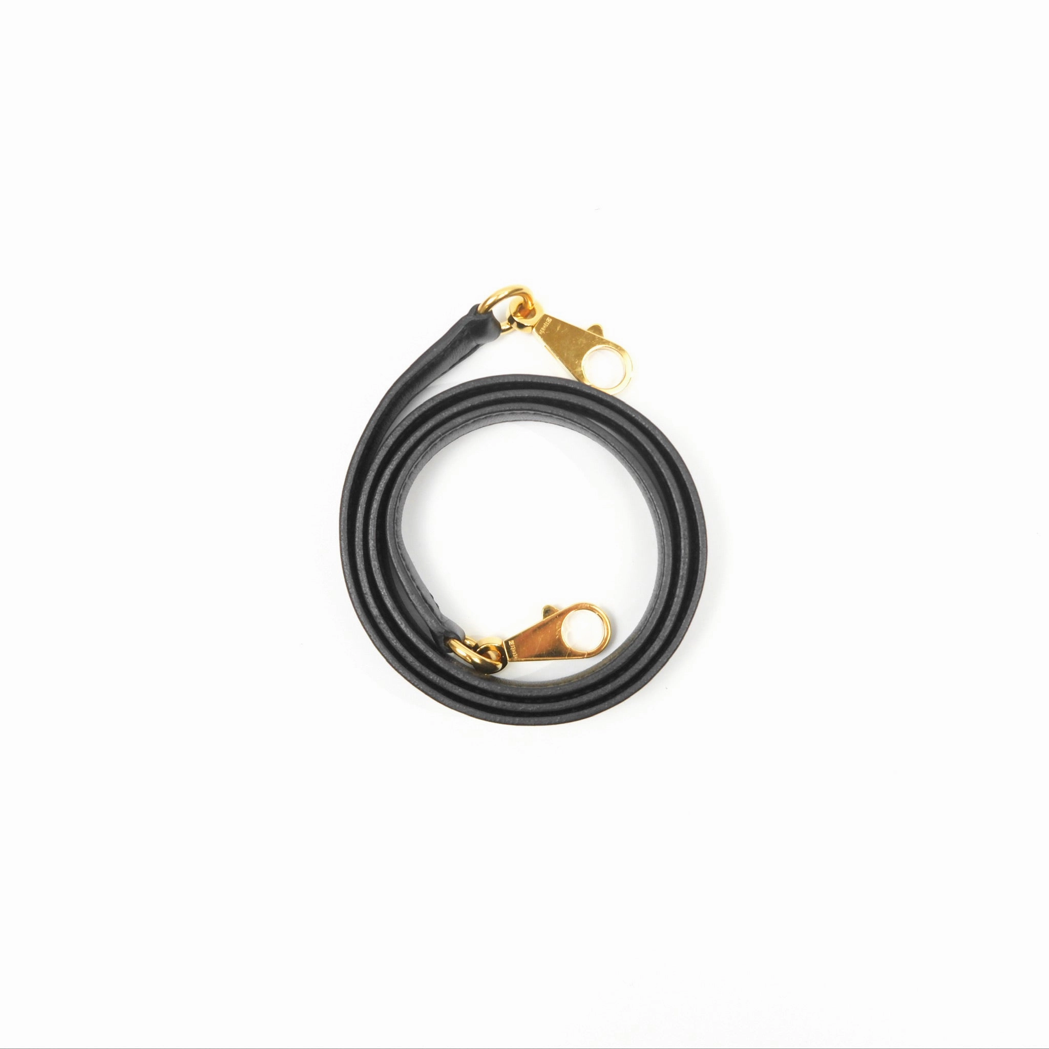 Herms Retourne Kelly 25 Black Noir 89 Swift Gold Hardware