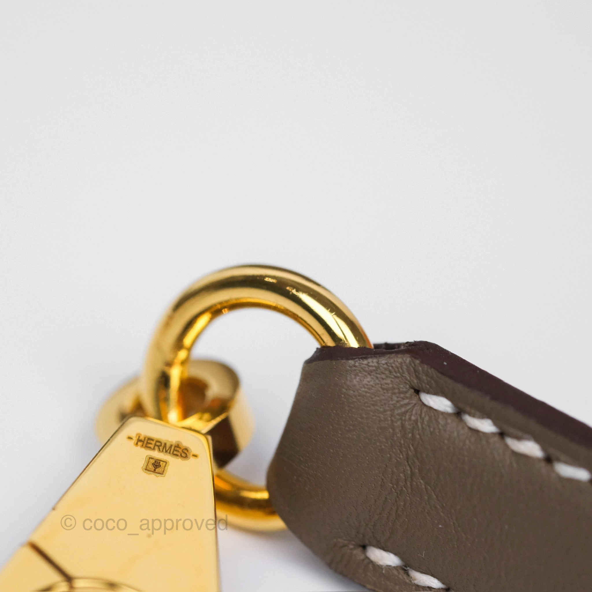 Herms Retourne Kelly 25 Etoupe 18 Swift Gold Hardware