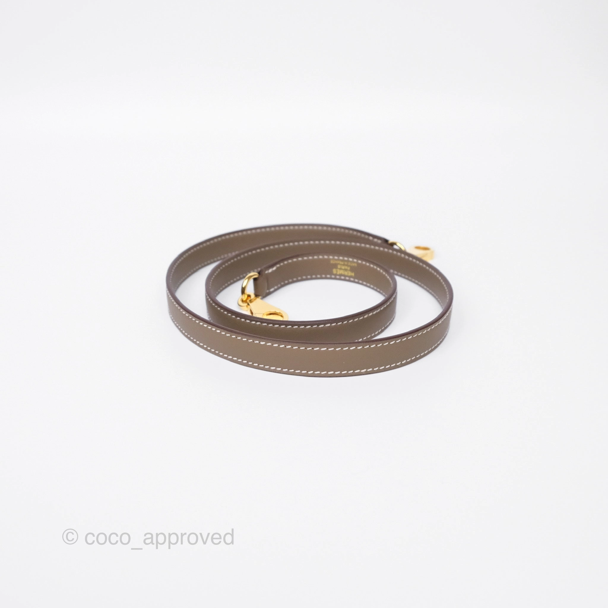 Herms Retourne Kelly 25 Etoupe 18 Swift Gold Hardware