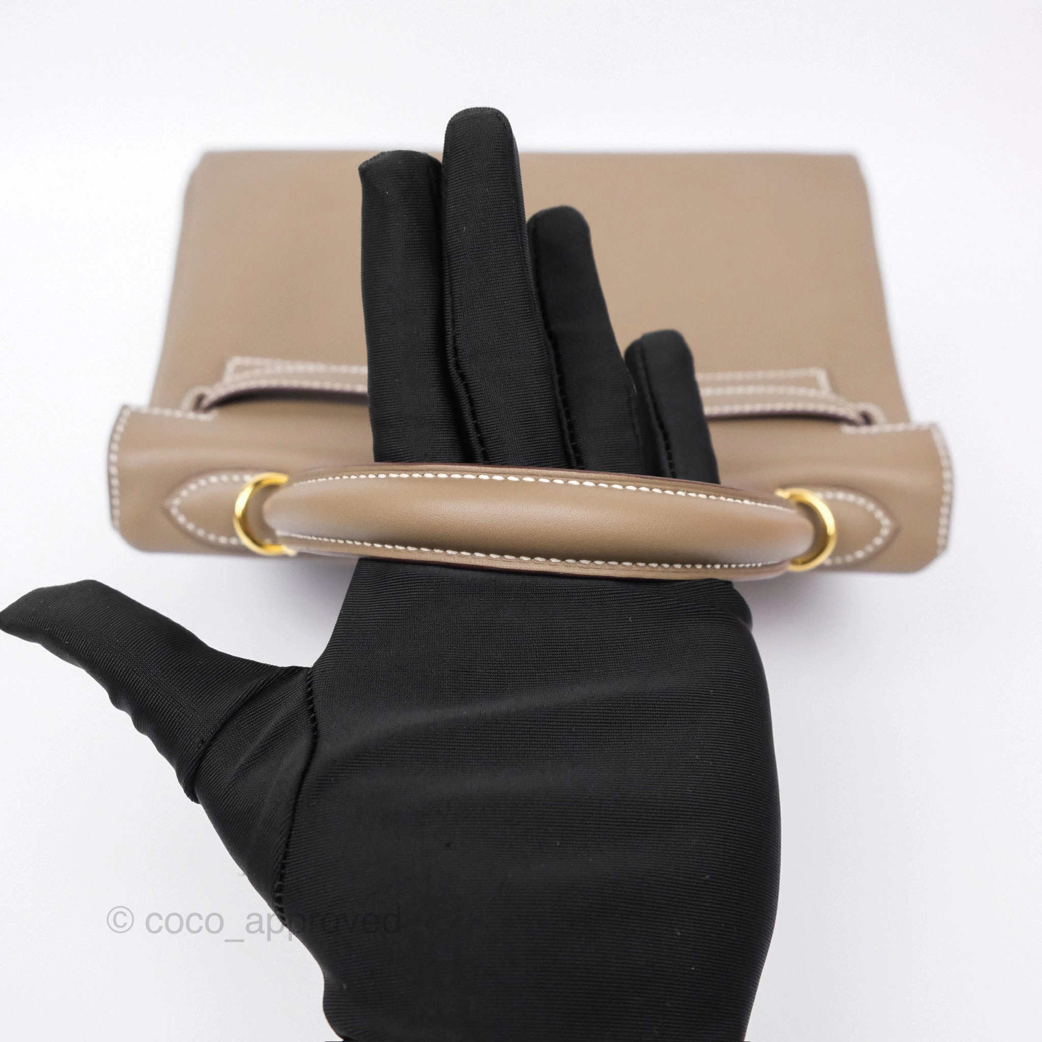 Herms Retourne Kelly 25 Etoupe 18 Swift Gold Hardware