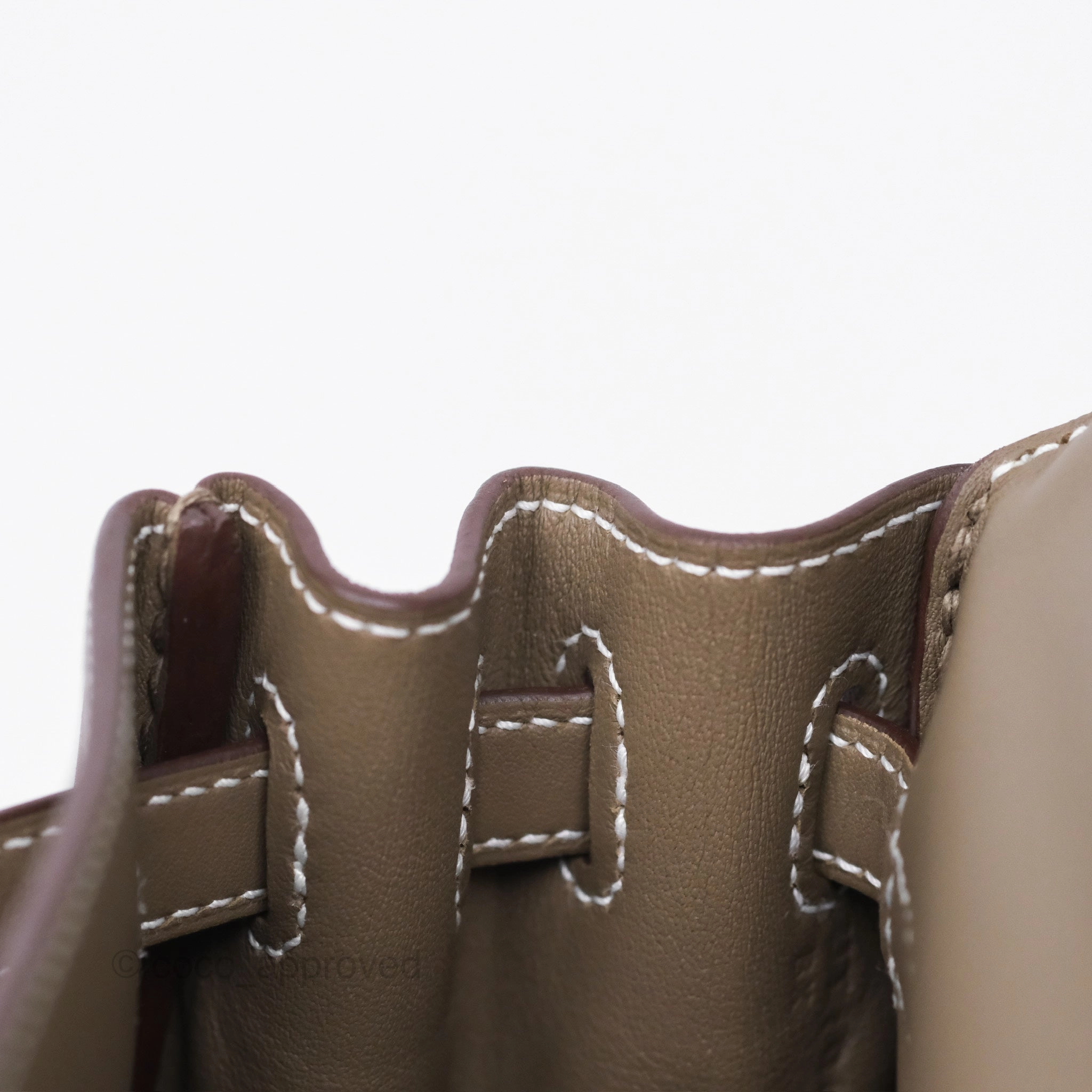Herms Retourne Kelly 25 Etoupe 18 Swift Gold Hardware