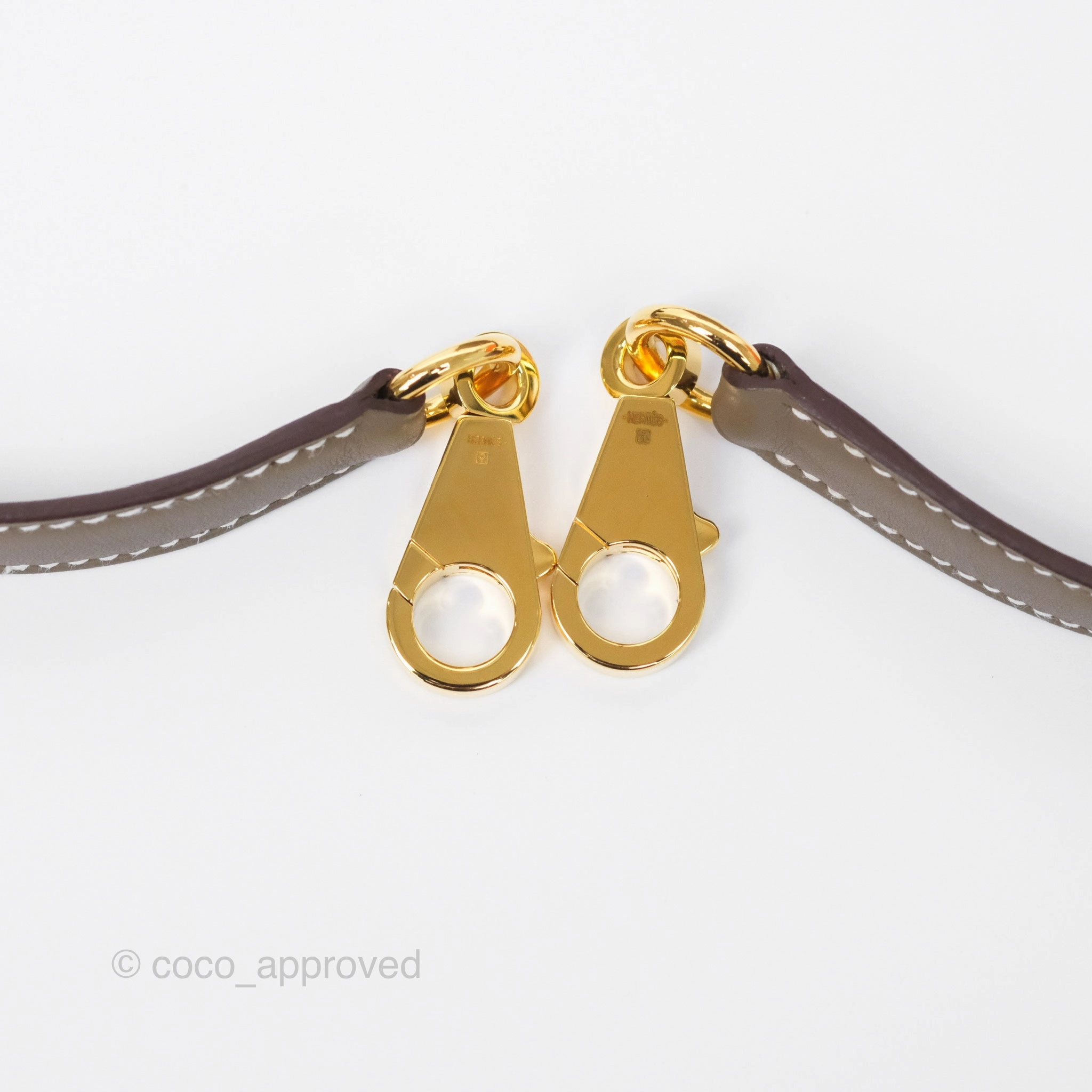 Herms Retourne Kelly 25 Etoupe 18 Swift Gold Hardware