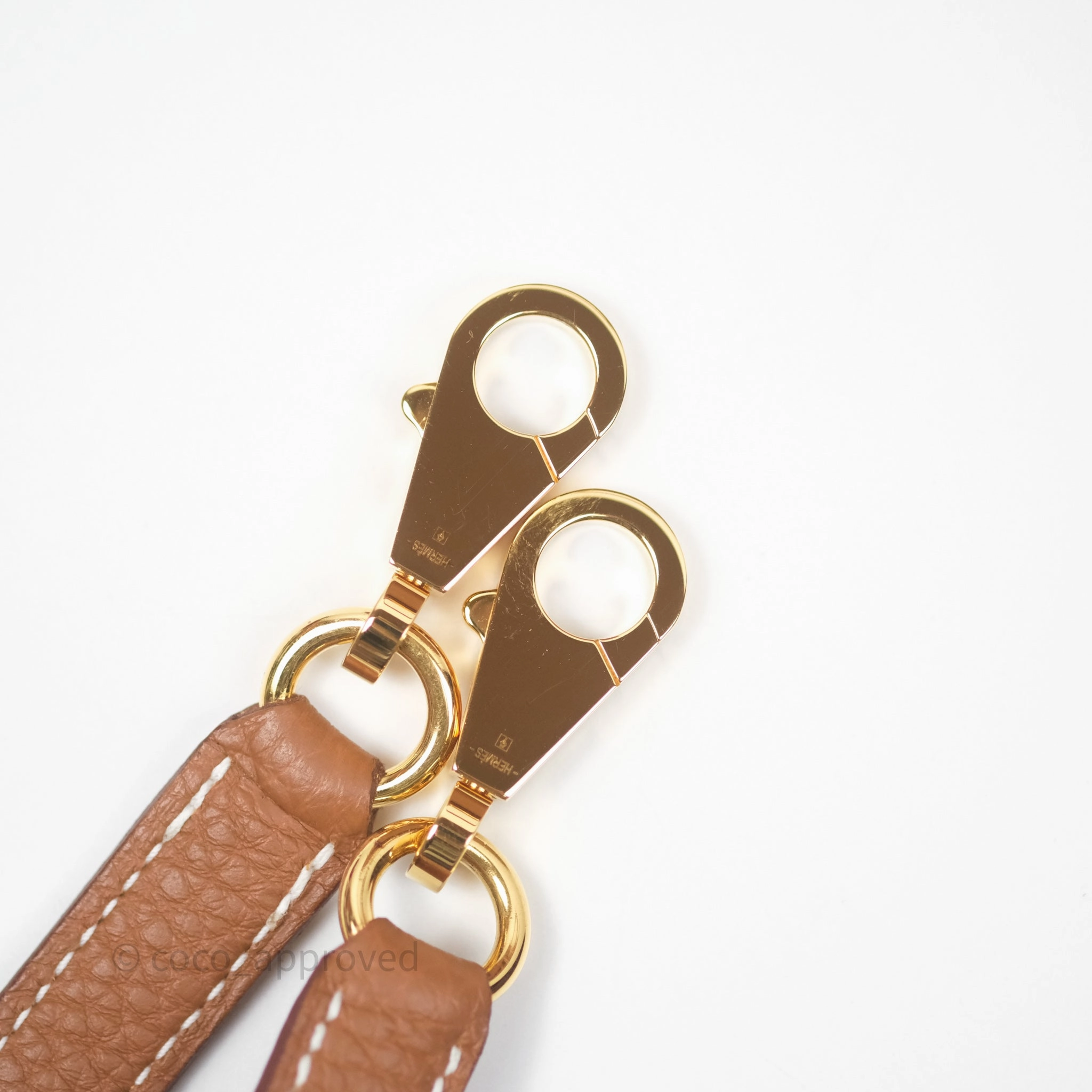 Herms Retourne Kelly 25 Gold 37 Togo Gold Hardware