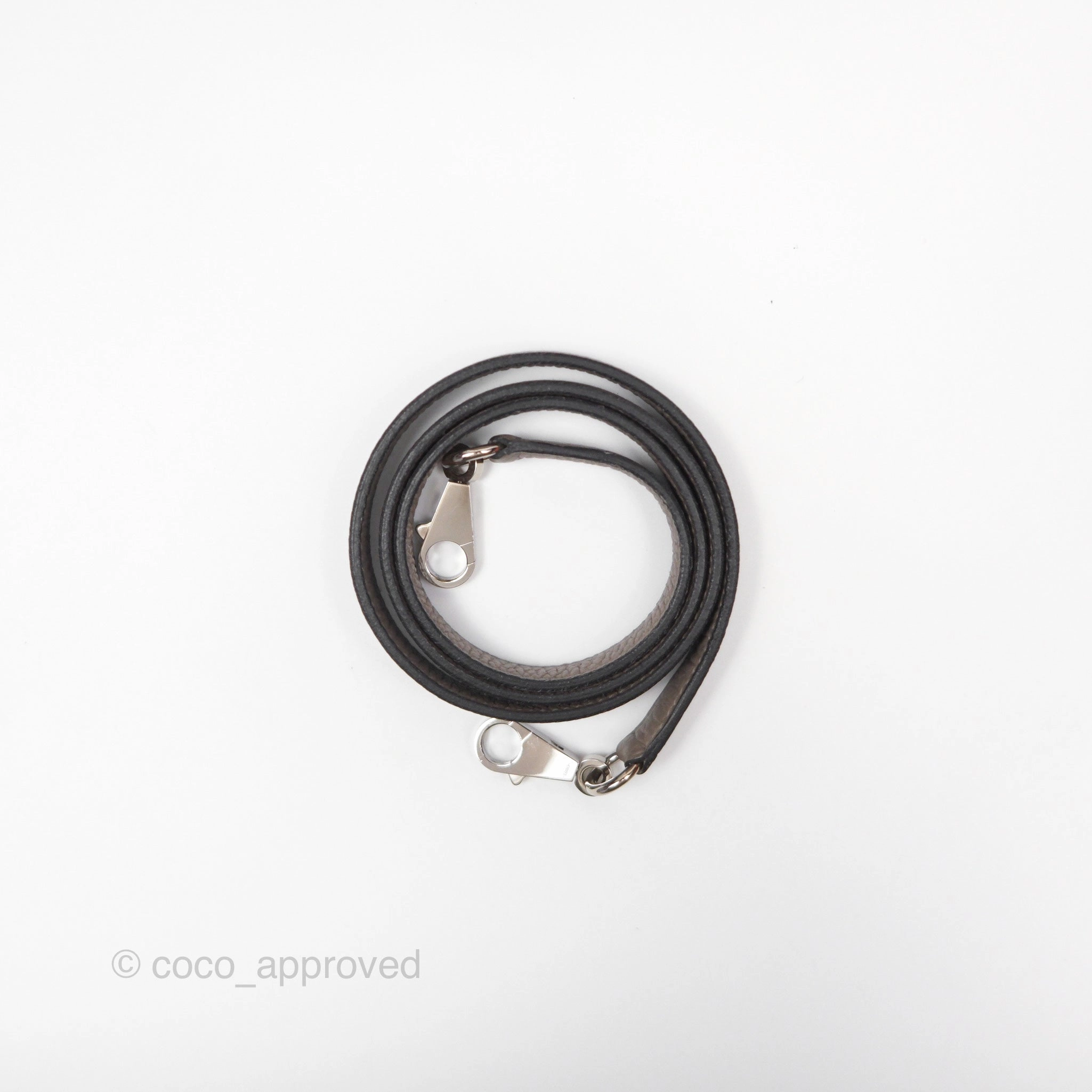Herms Retourne Kelly 25 Gris Asphalte M8 Togo Palladium Hardware