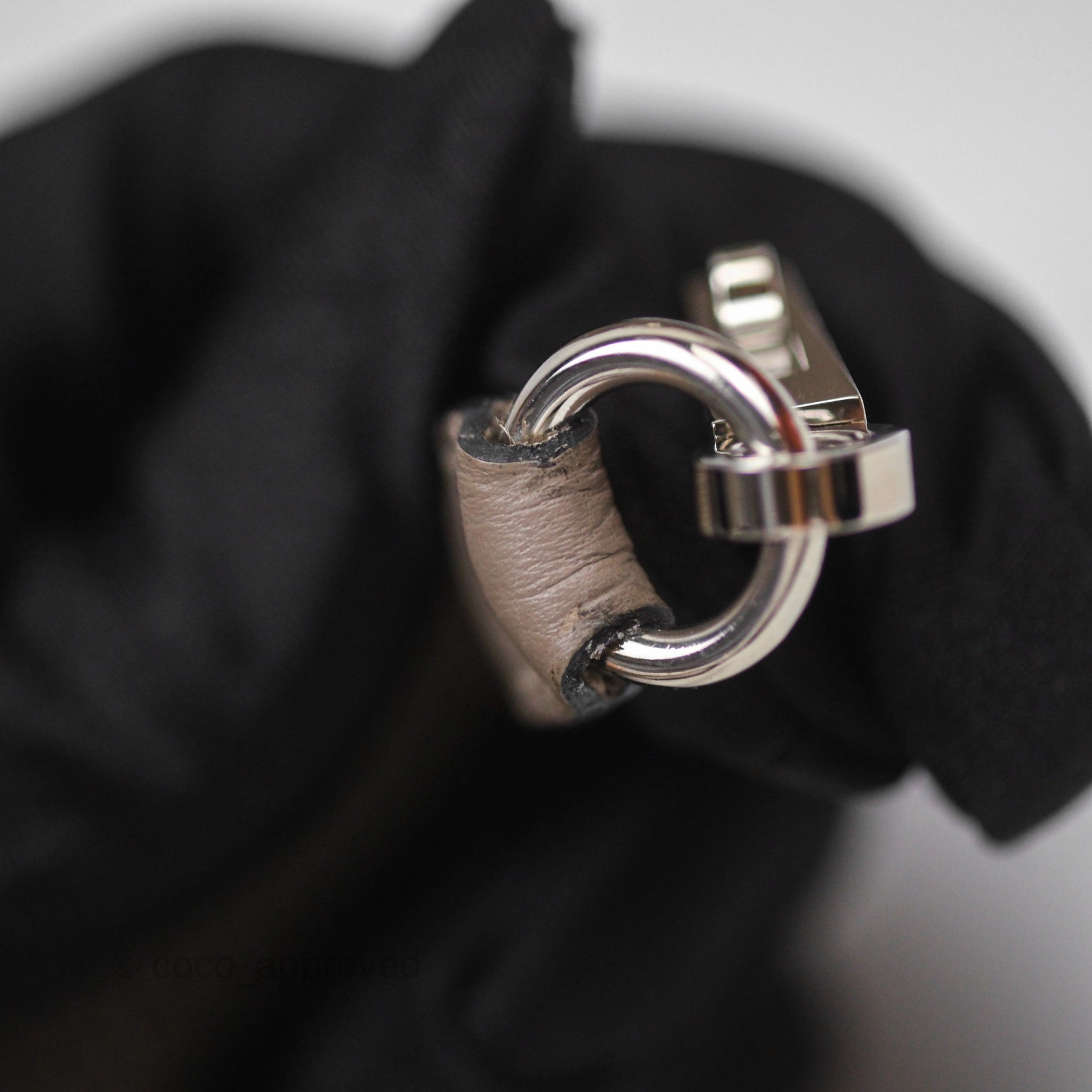 Herms Retourne Kelly 25 Gris Asphalte M8 Togo Palladium Hardware