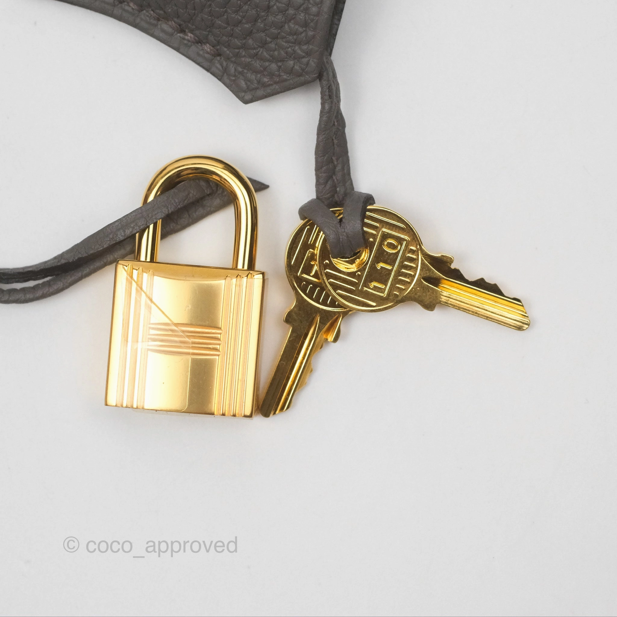 Herms Retourne Kelly 25 Gris Etain 8F Togo Gold Hardware