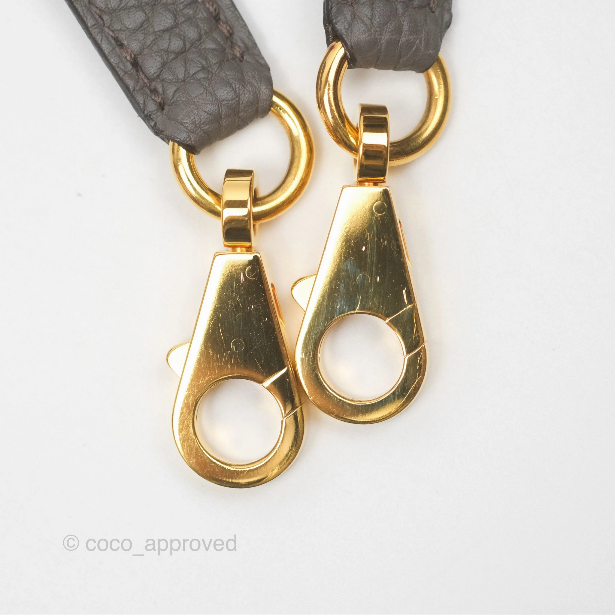 Herms Retourne Kelly 25 Gris Etain 8F Togo Gold Hardware