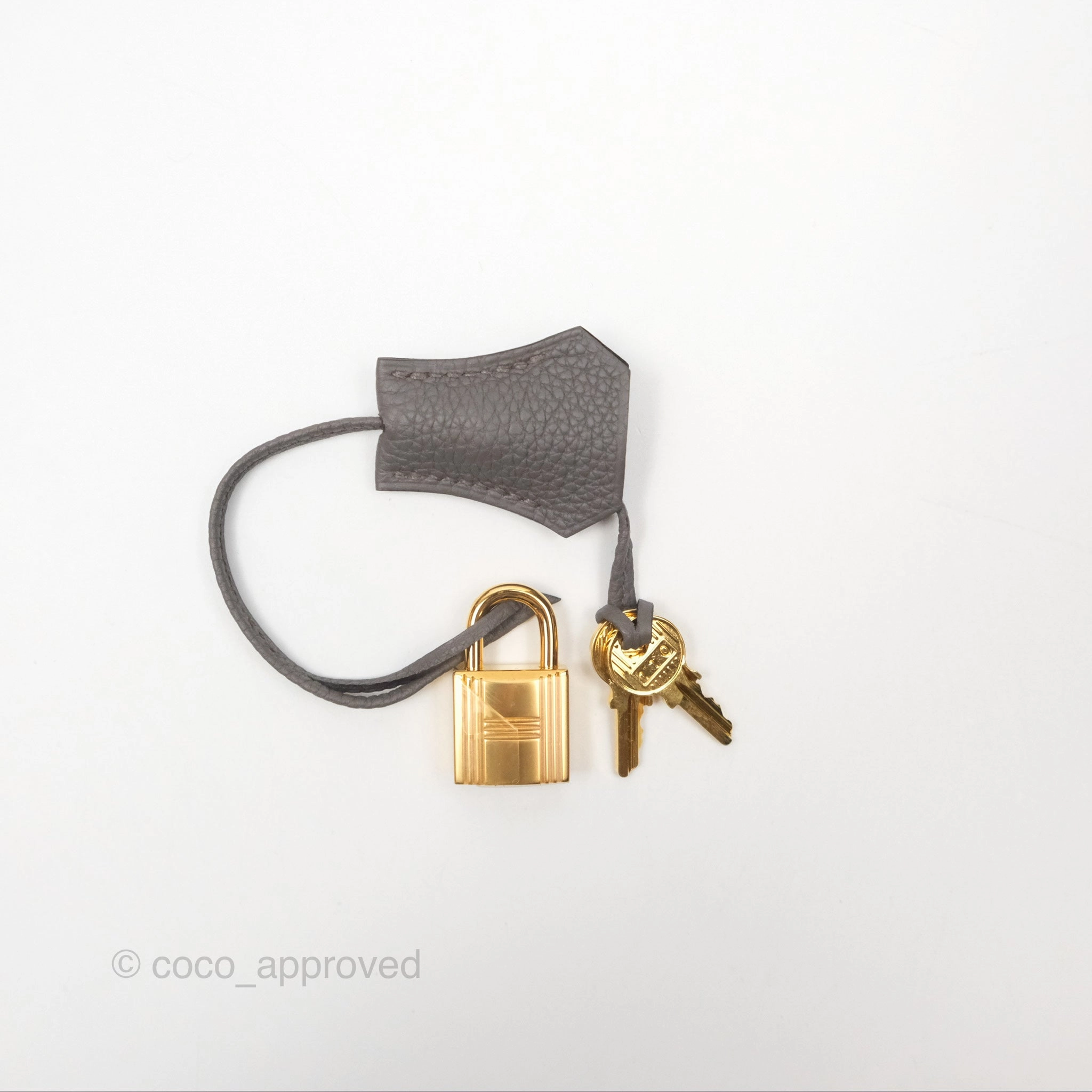 Herms Retourne Kelly 25 Gris Etain 8F Togo Gold Hardware