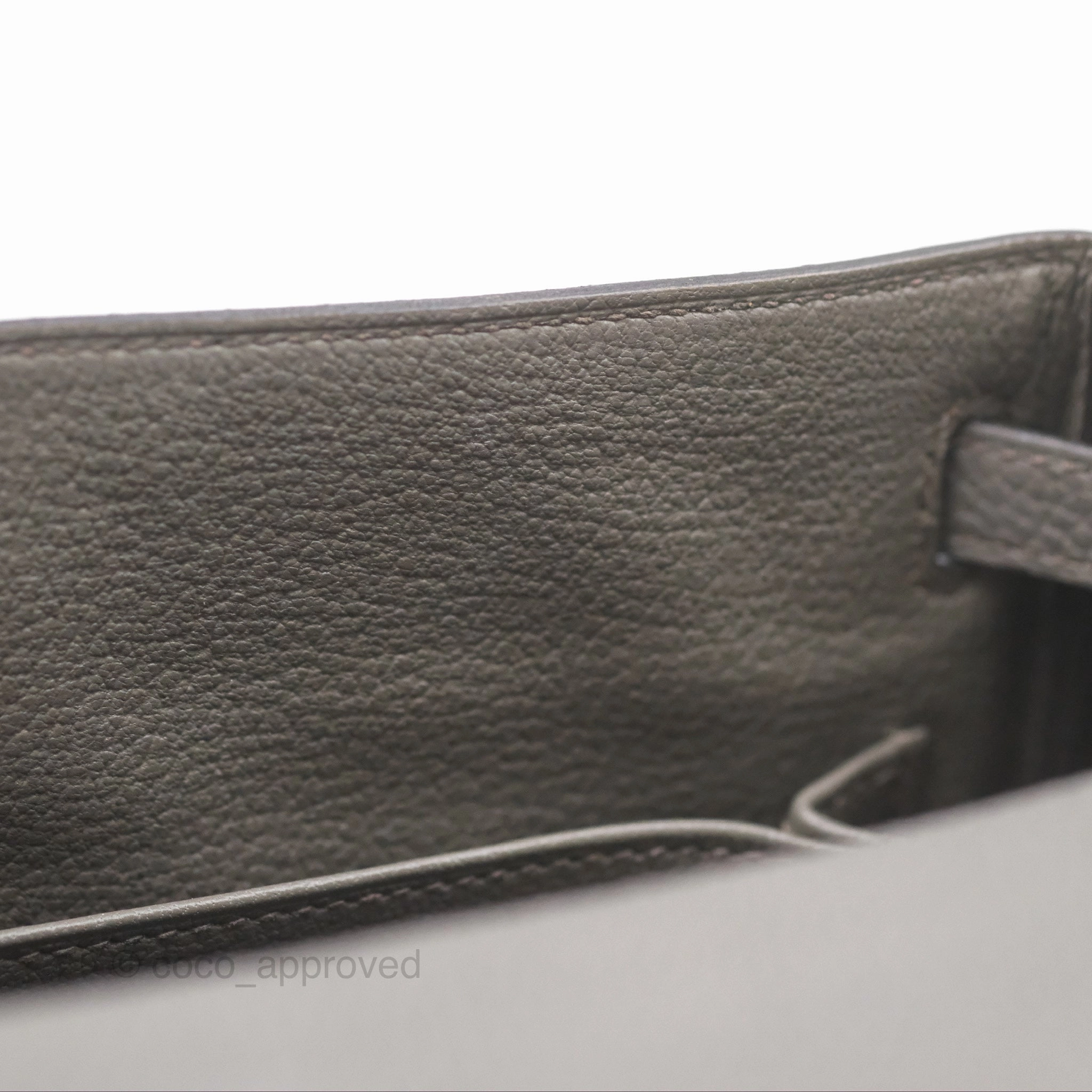 Herms Retourne Kelly 25 Gris Etain 8F Togo Gold Hardware