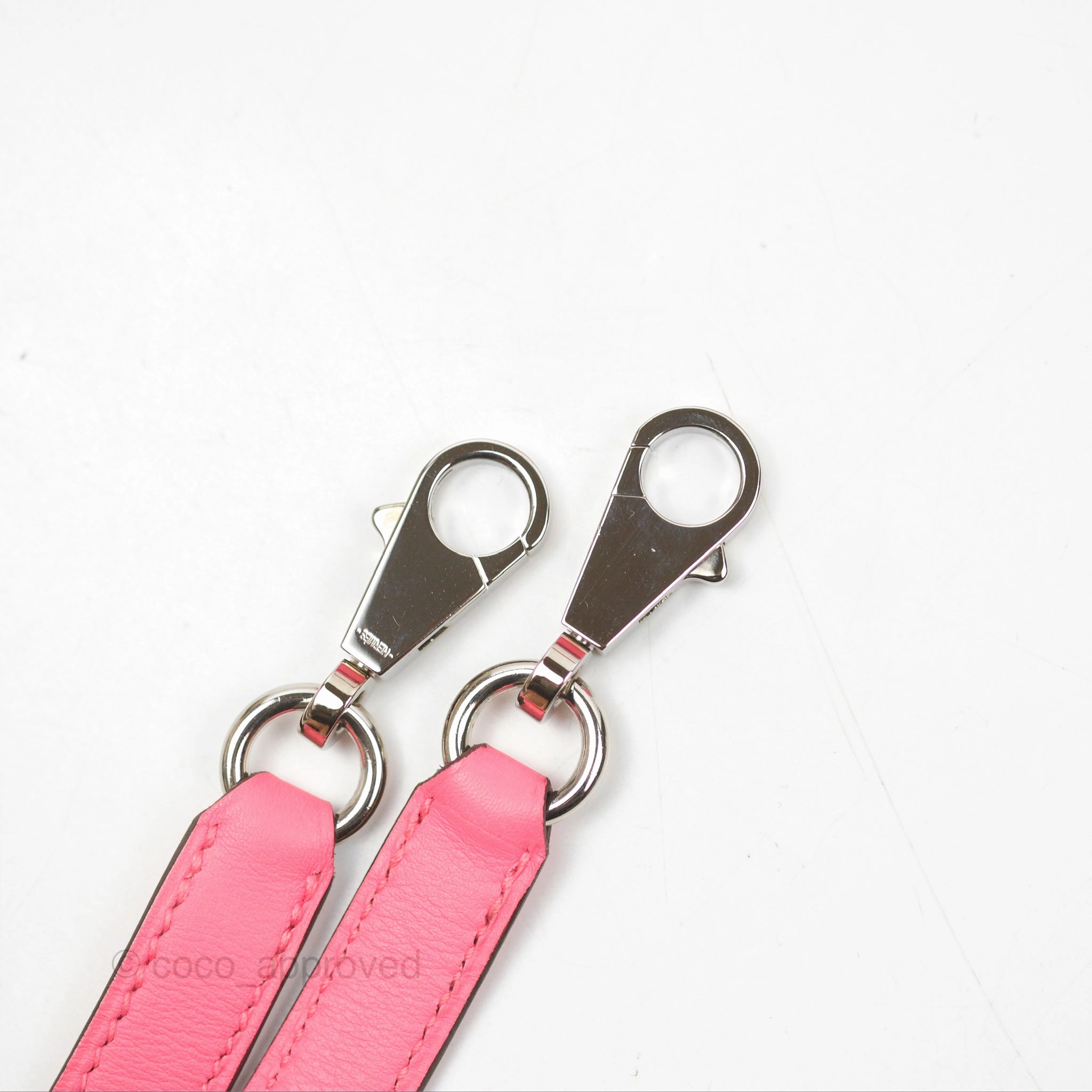 Herms Retourne Kelly 25 Rose Azalee Swift Palladium Hardware