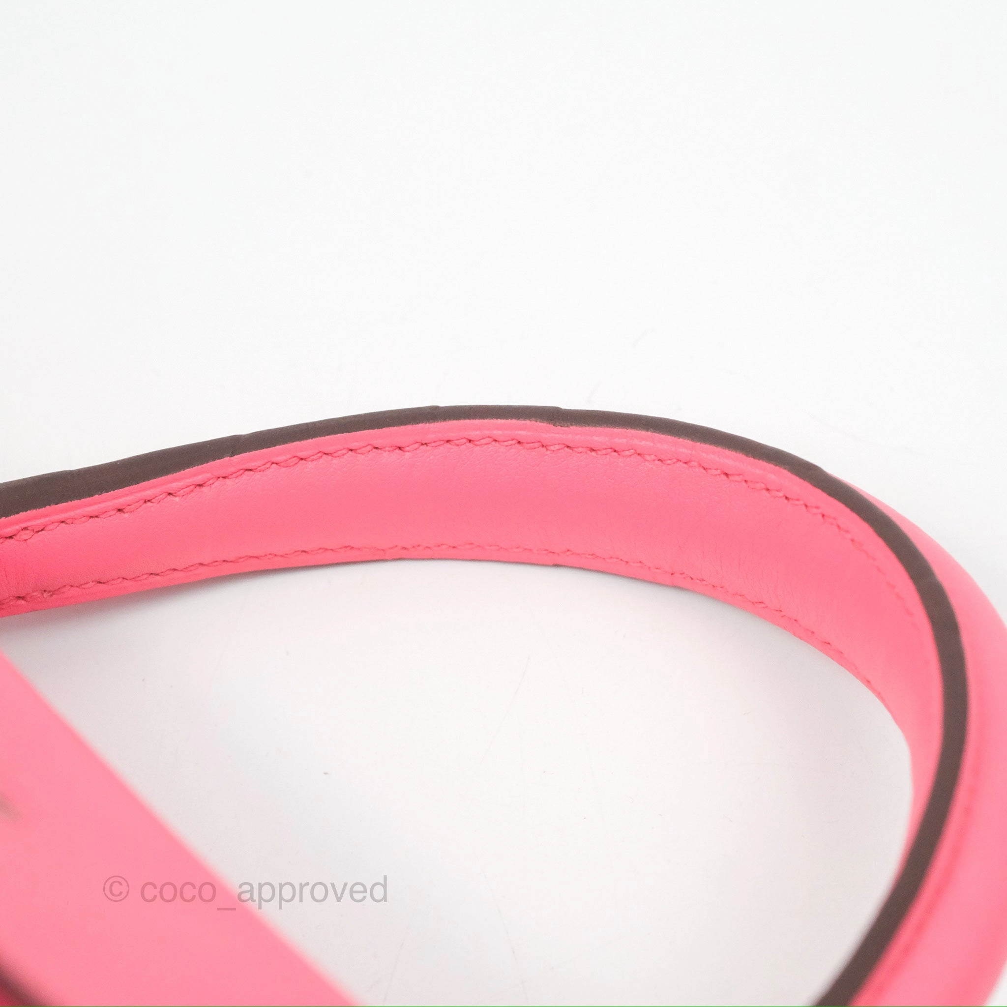 Herms Retourne Kelly 25 Rose Azalee Swift Palladium Hardware