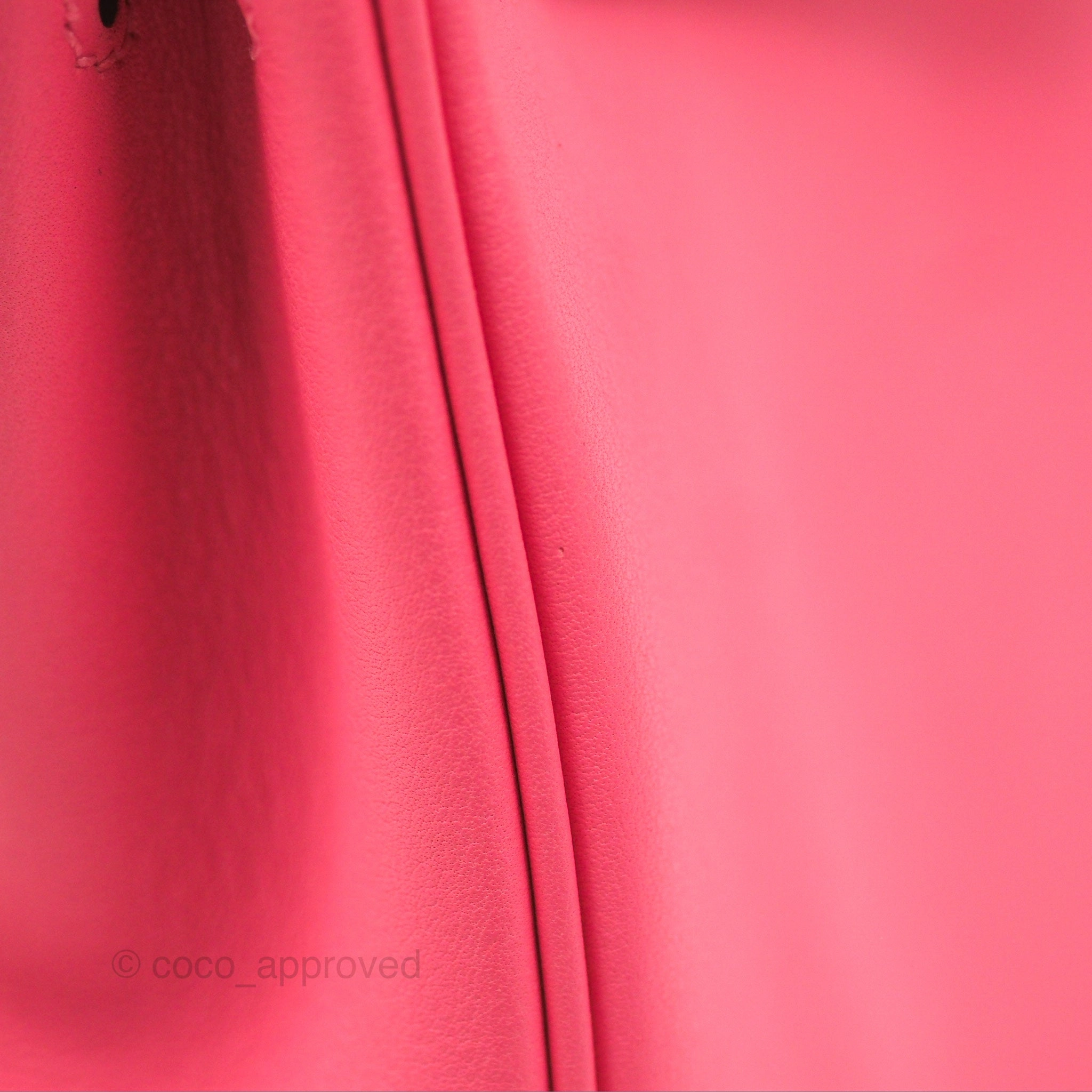 Herms Retourne Kelly 25 Rose Azalee Swift Palladium Hardware