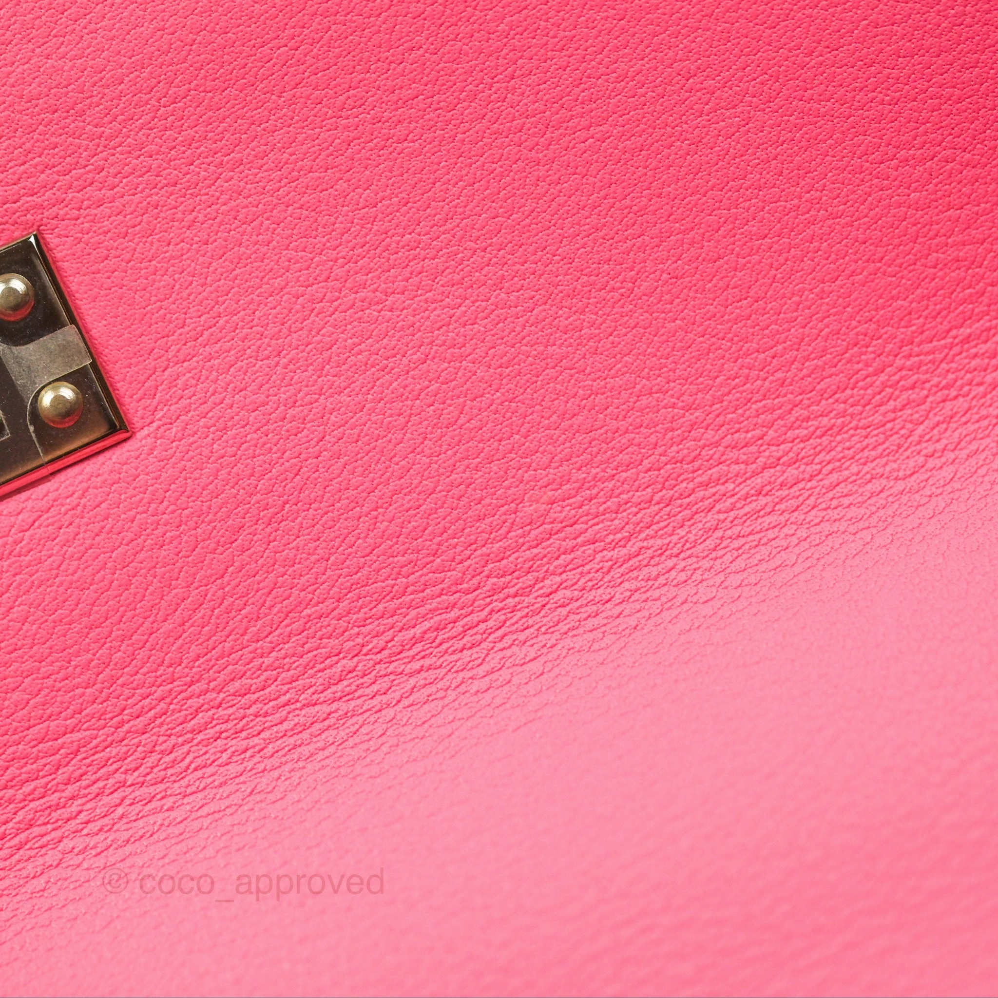 Herms Retourne Kelly 25 Rose Azalee Swift Palladium Hardware