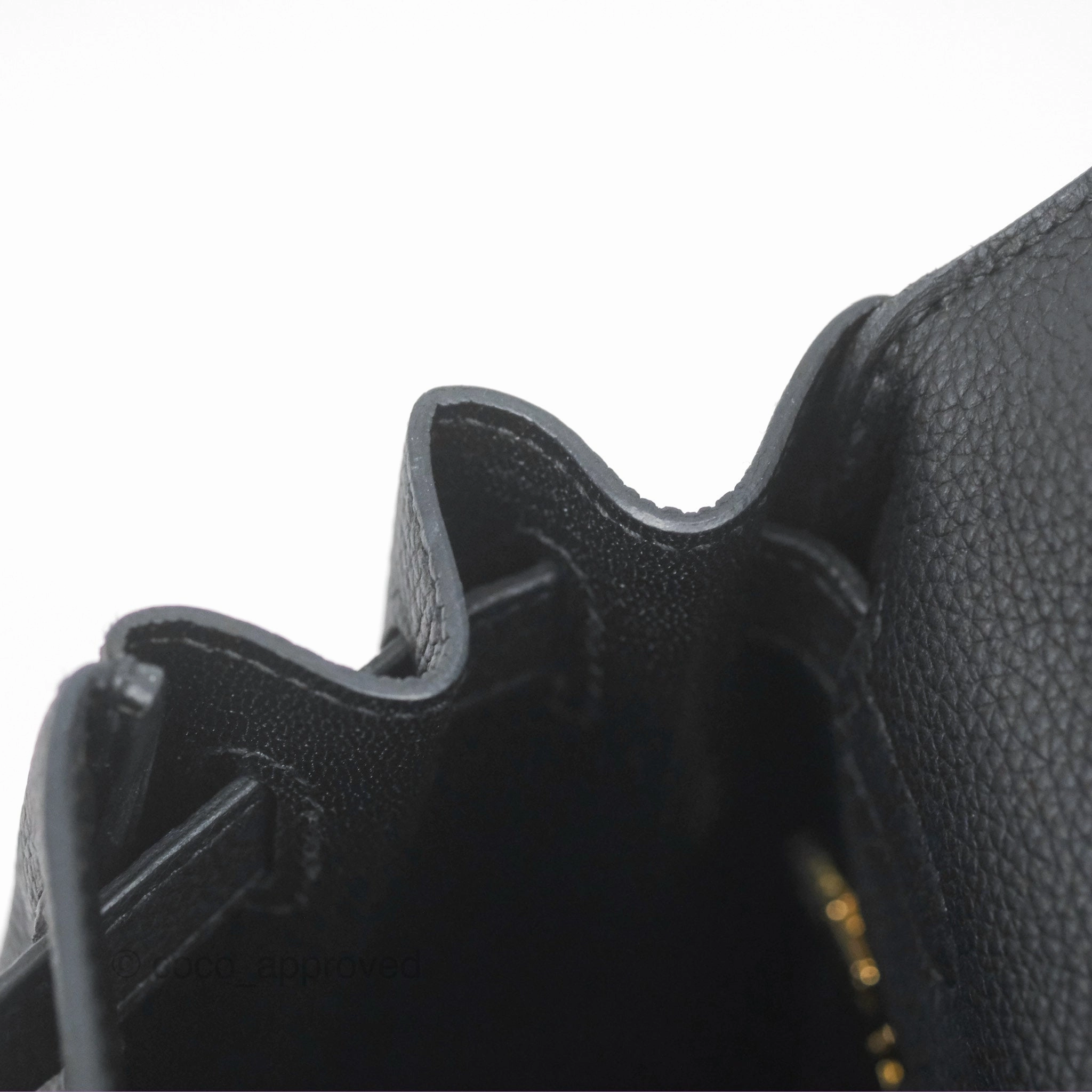 Herms Retourne Kelly 28 Black Noir 89 Togo Gold Hardware