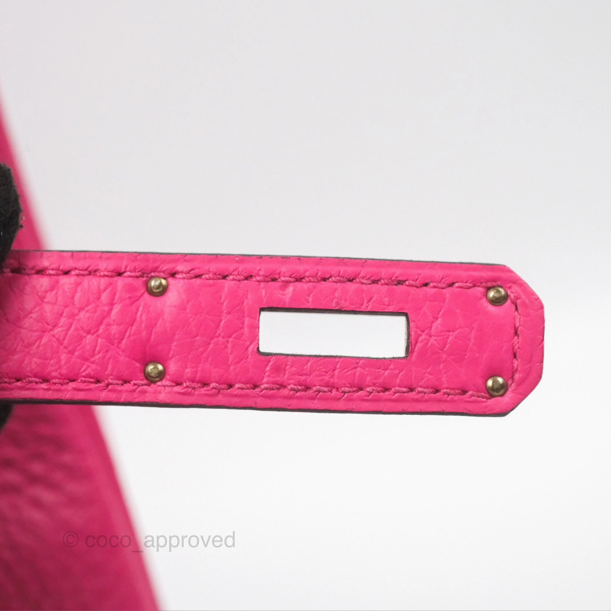 Herms Retourne Kelly 28 Rose Shocking Clemence Palladium Hardware