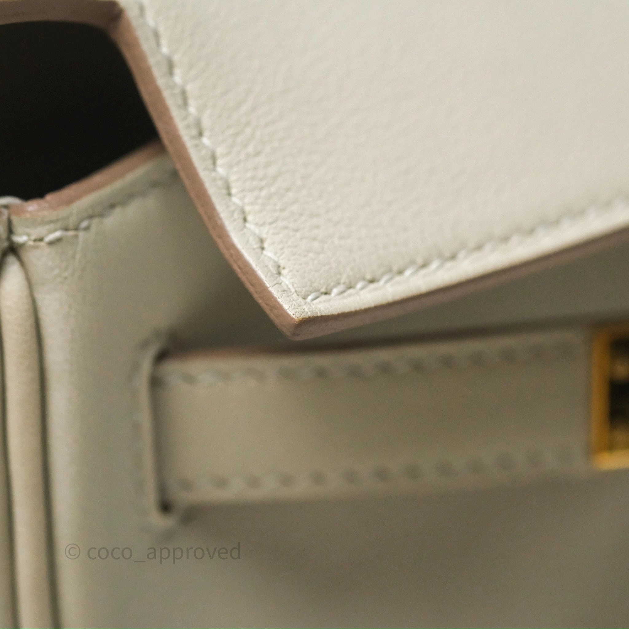 Herms Retourne Swift Kelly 25 Gris Perle 80 Gold Hardware