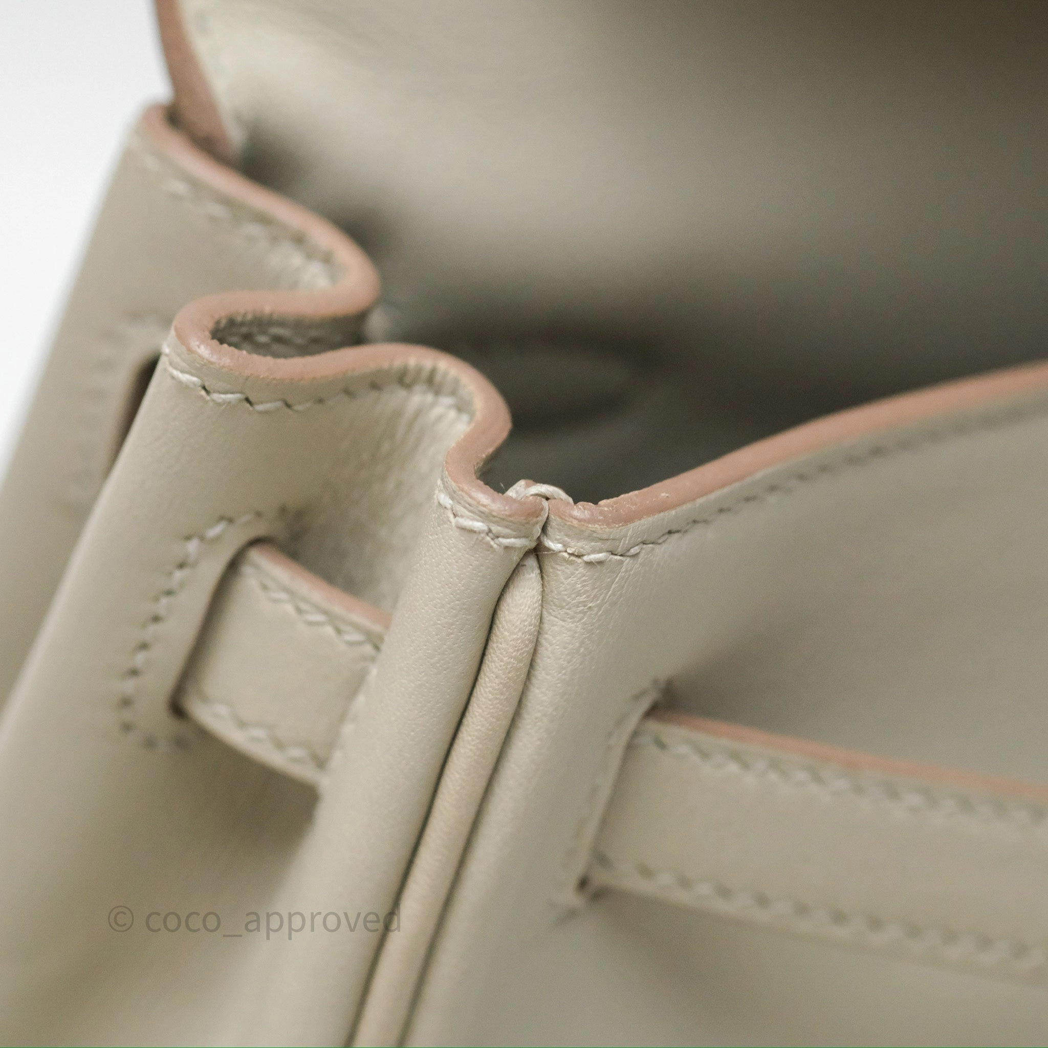 Herms Retourne Swift Kelly 25 Gris Perle 80 Gold Hardware