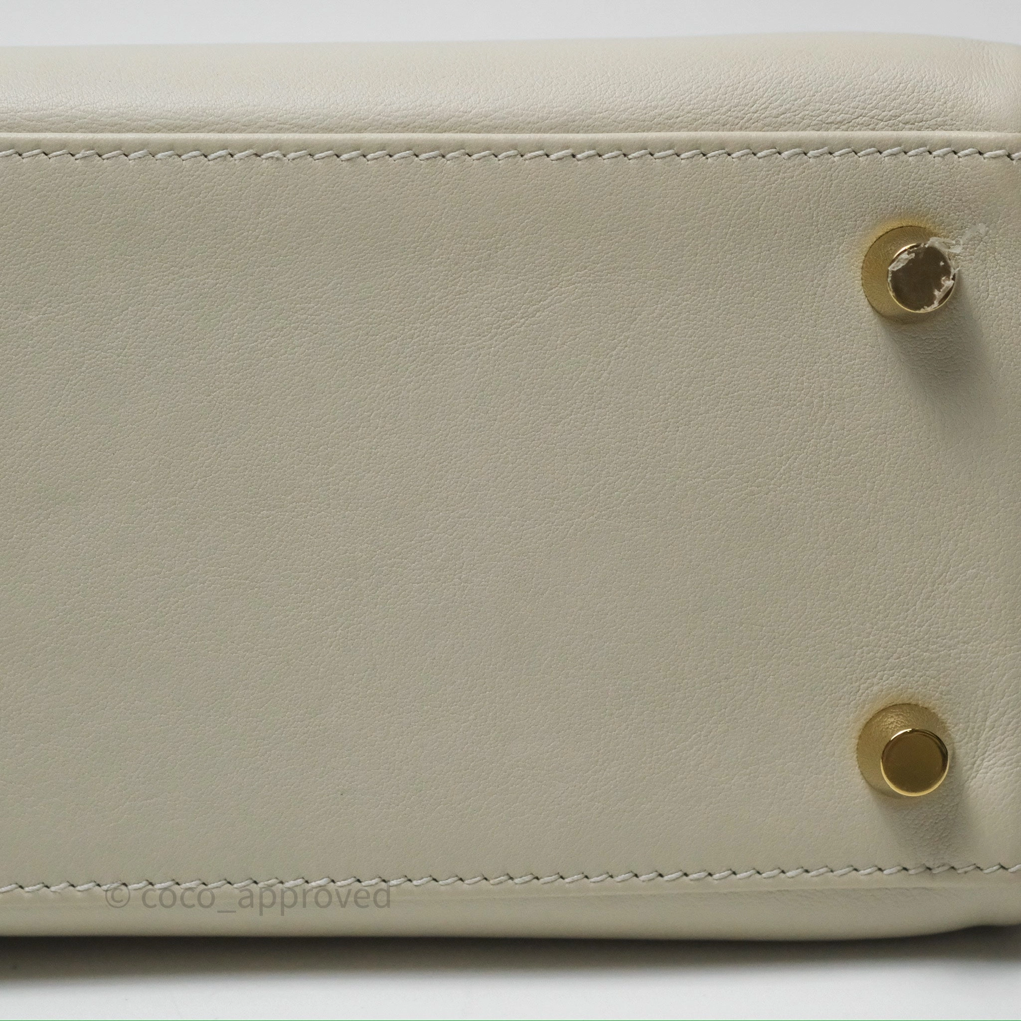 Herms Retourne Swift Kelly 25 Gris Perle 80 Gold Hardware
