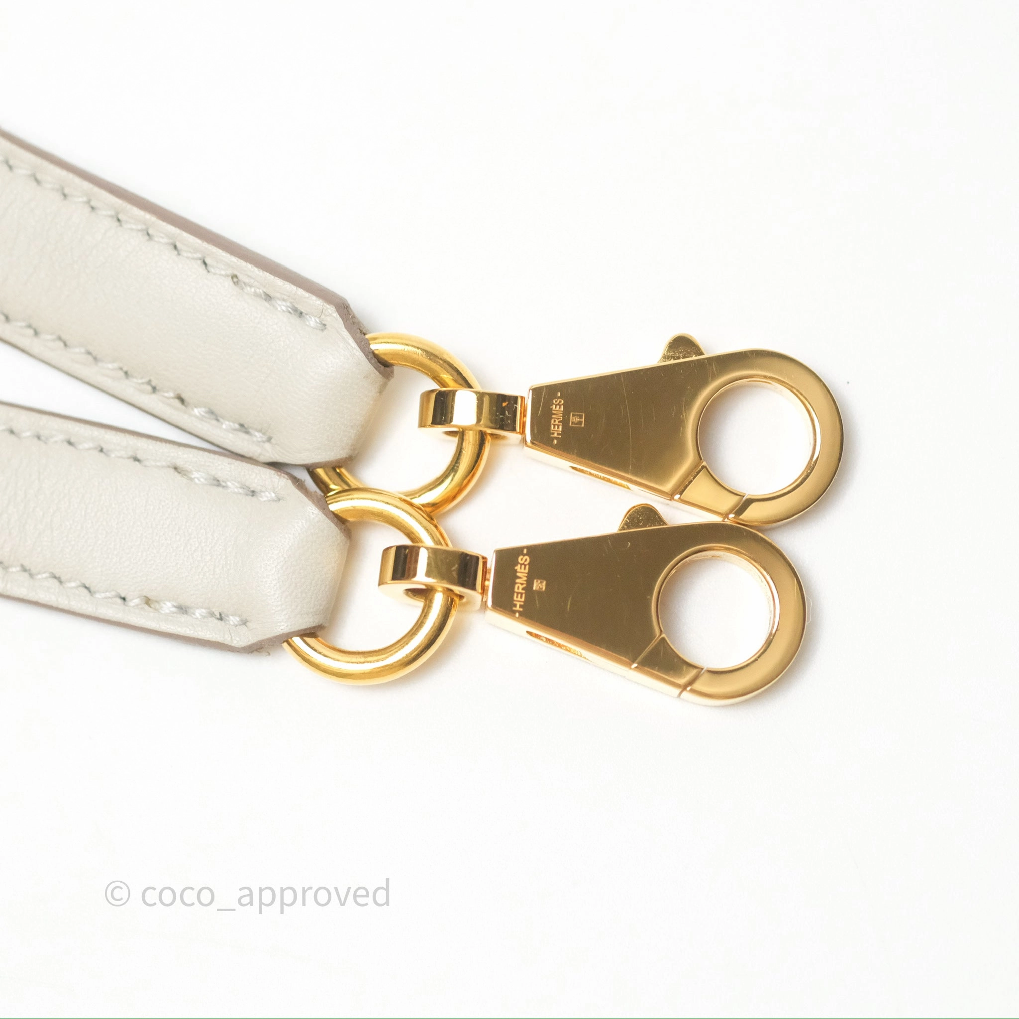 Herms Retourne Swift Kelly 25 Gris Perle 80 Gold Hardware