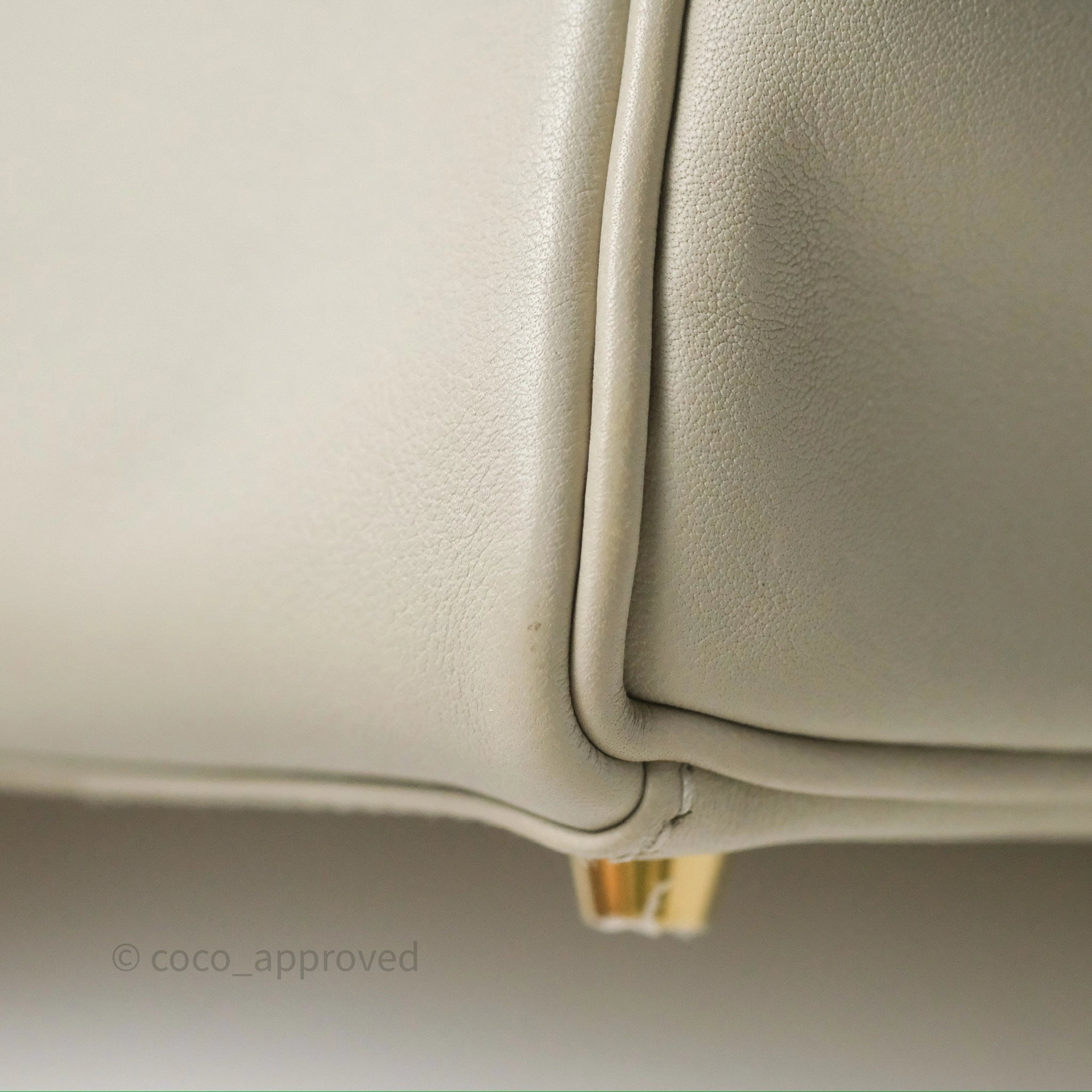 Herms Retourne Swift Kelly 25 Gris Perle 80 Gold Hardware