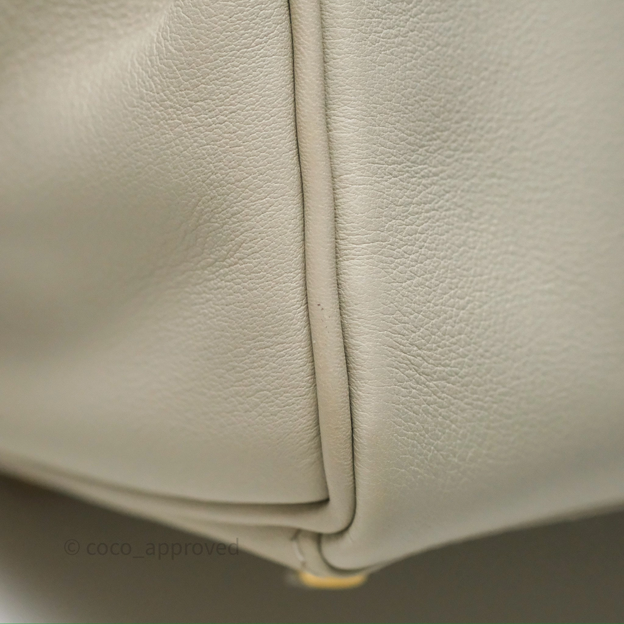 Herms Retourne Swift Kelly 25 Gris Perle 80 Gold Hardware