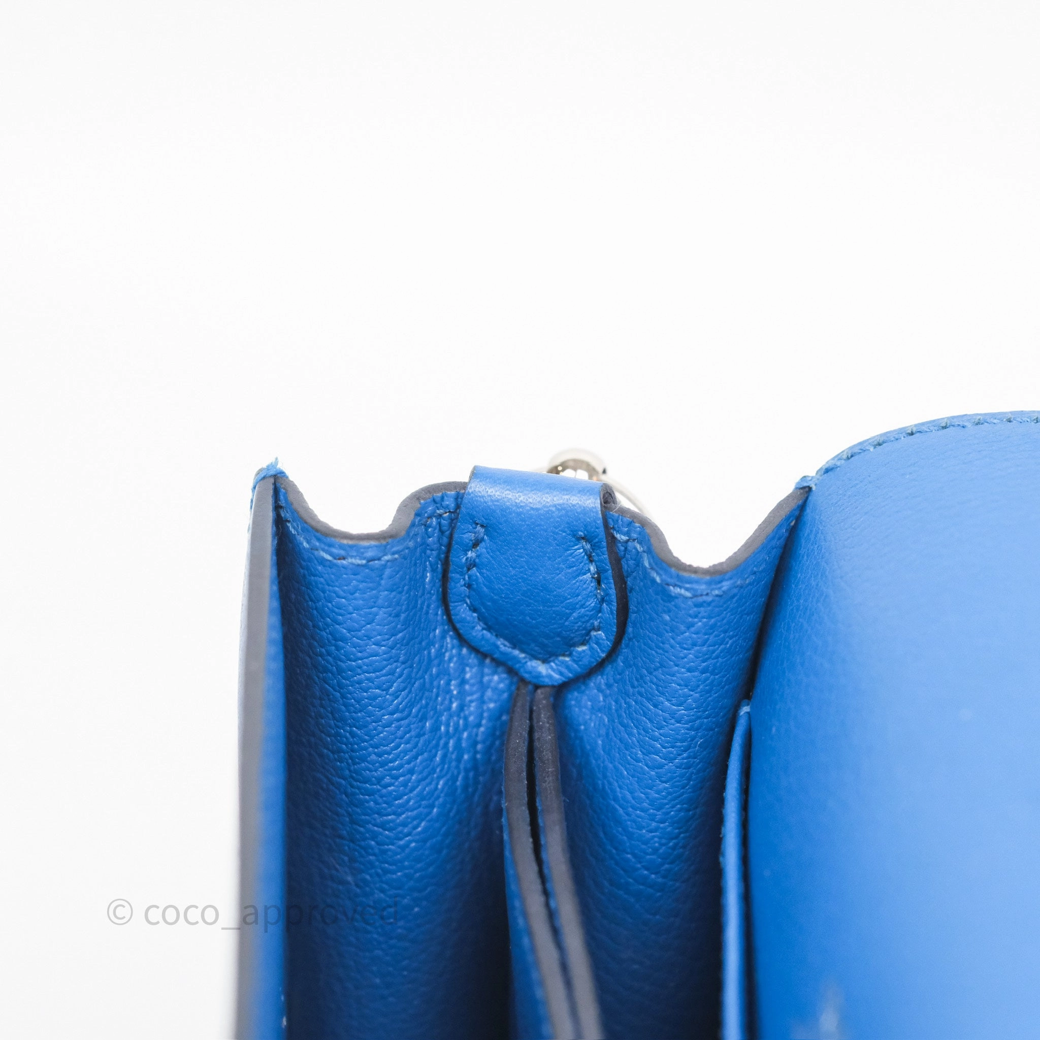Herms Roulis Mini 18 Blue Zellige I7 Evercolor Palladium Hardware