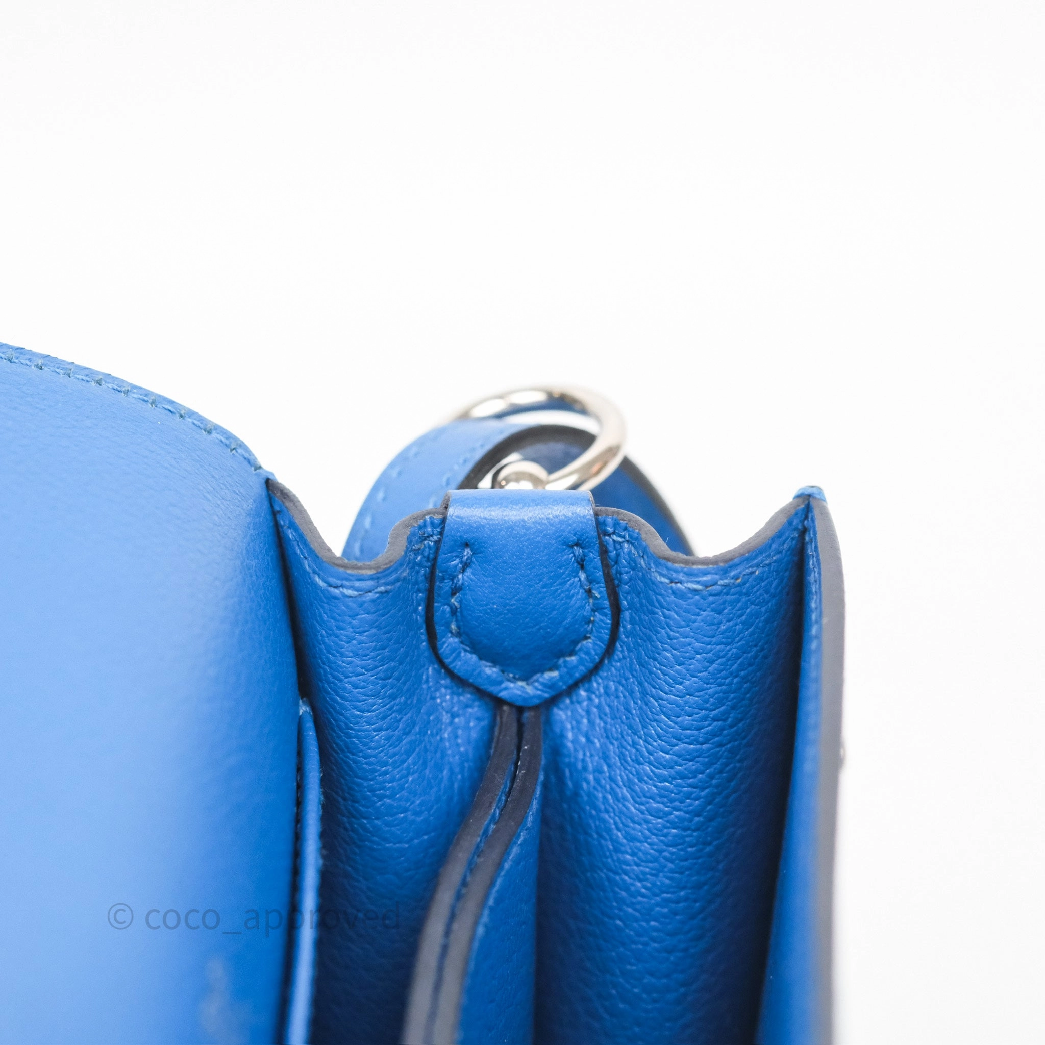 Herms Roulis Mini 18 Blue Zellige I7 Evercolor Palladium Hardware