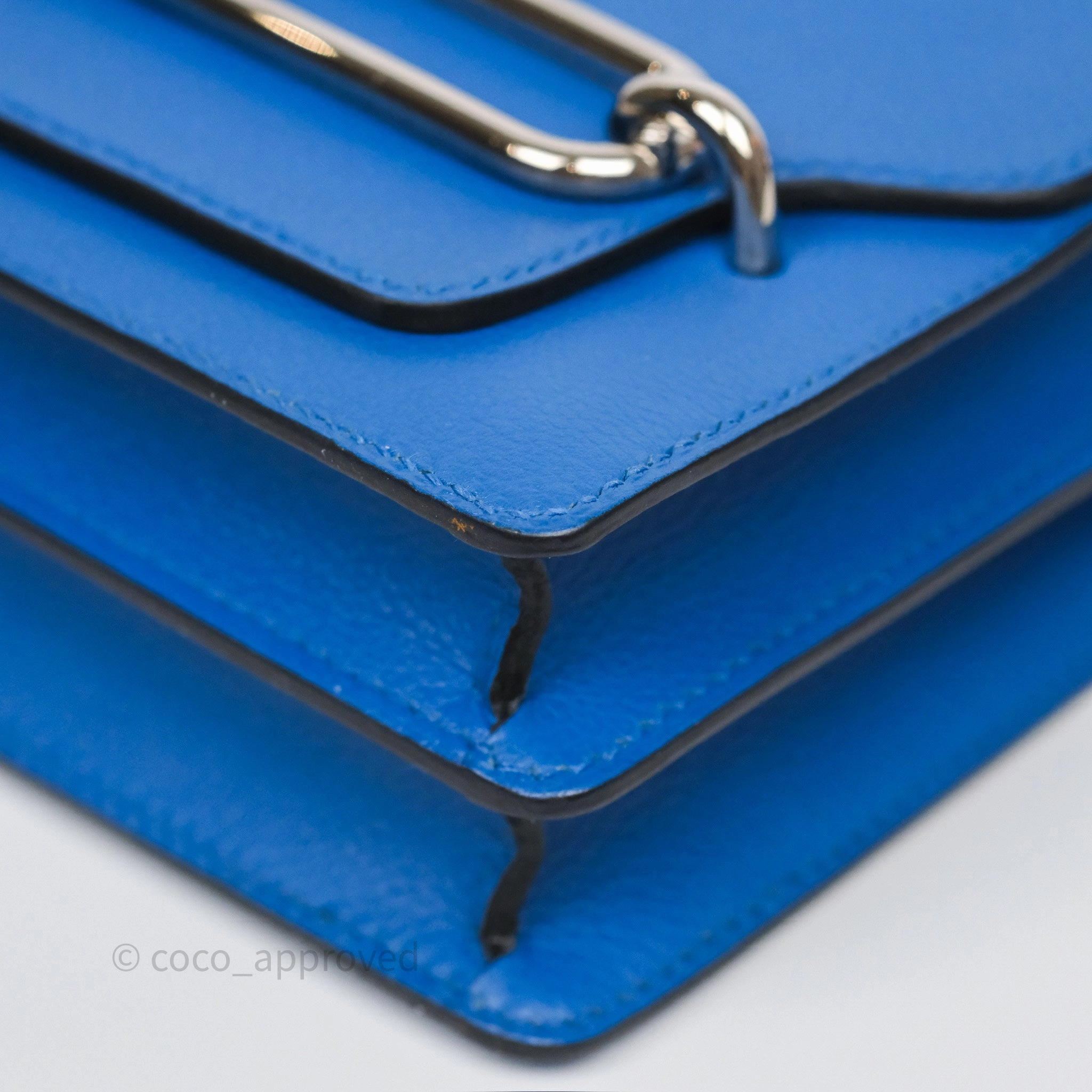 Herms Roulis Mini 18 Blue Zellige I7 Evercolor Palladium Hardware