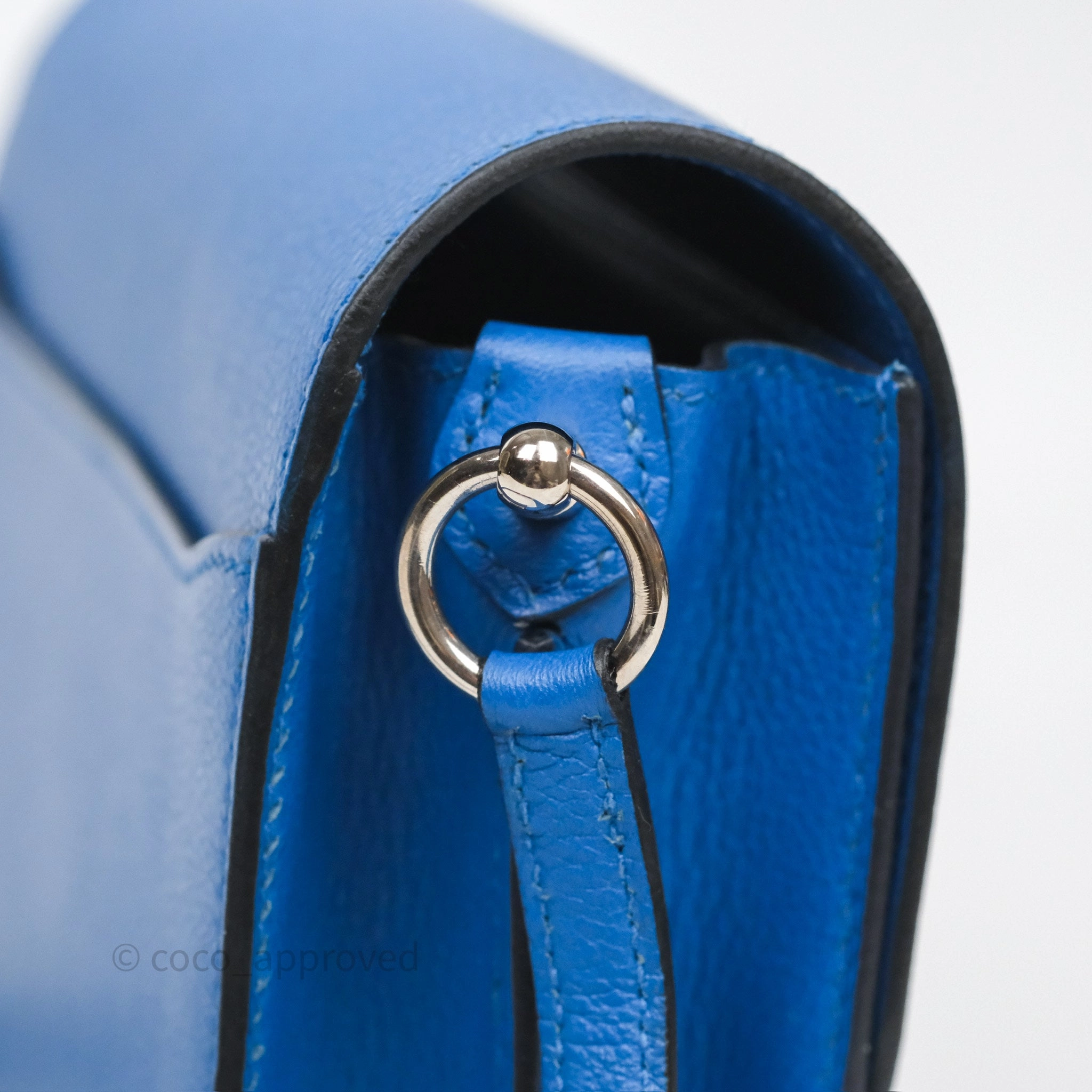 Herms Roulis Mini 18 Blue Zellige I7 Evercolor Palladium Hardware
