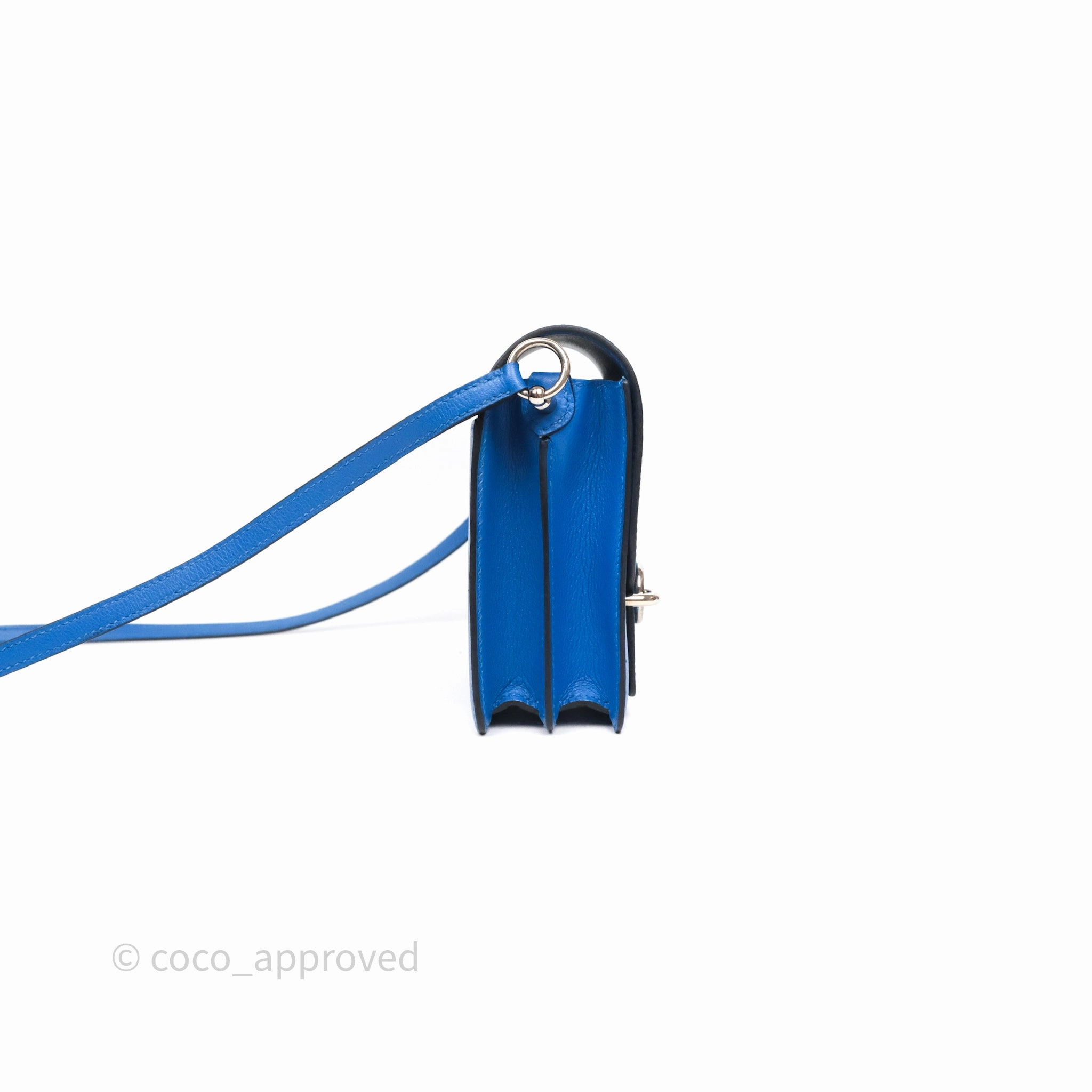 Herms Roulis Mini 18 Blue Zellige I7 Evercolor Palladium Hardware