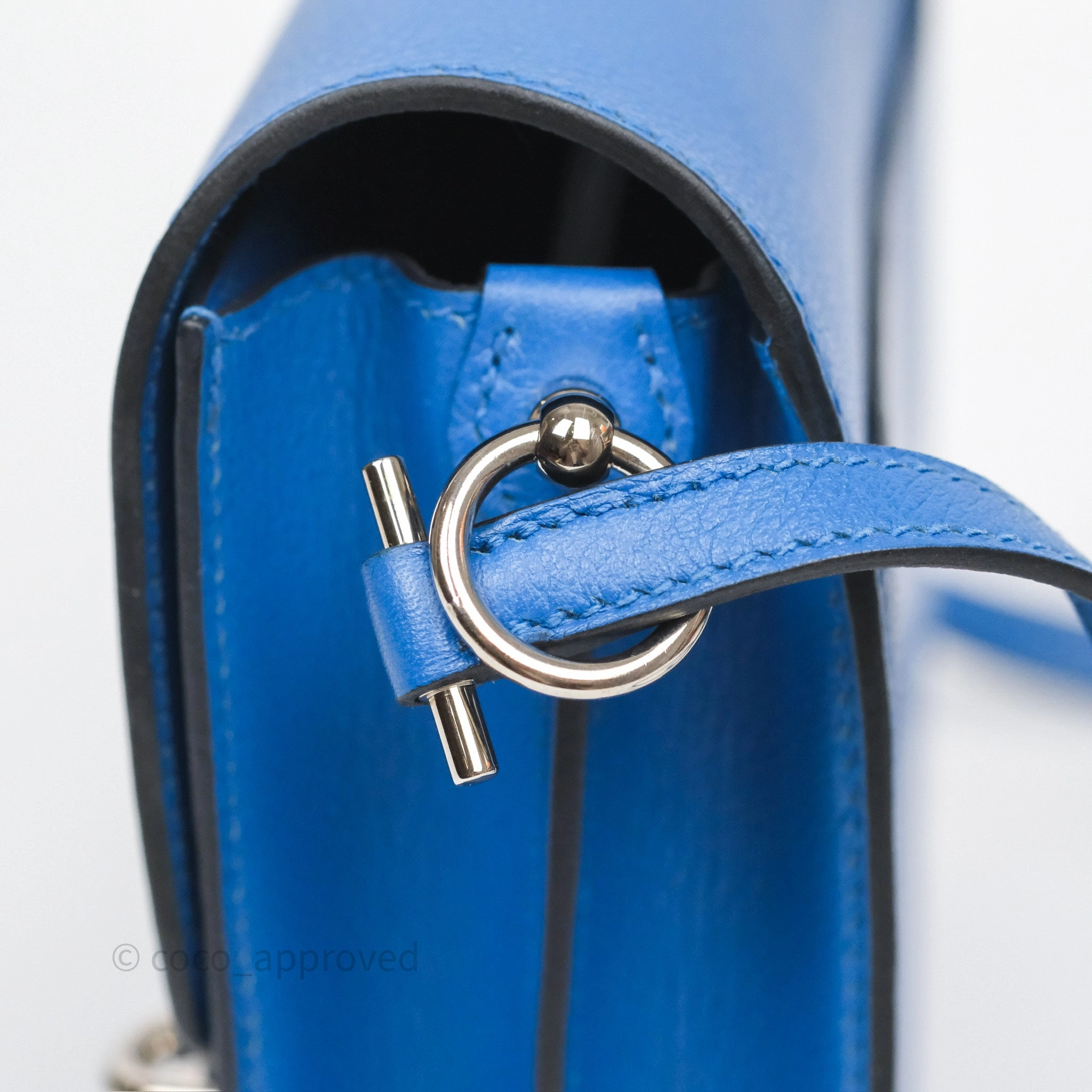 Herms Roulis Mini 18 Blue Zellige I7 Evercolor Palladium Hardware