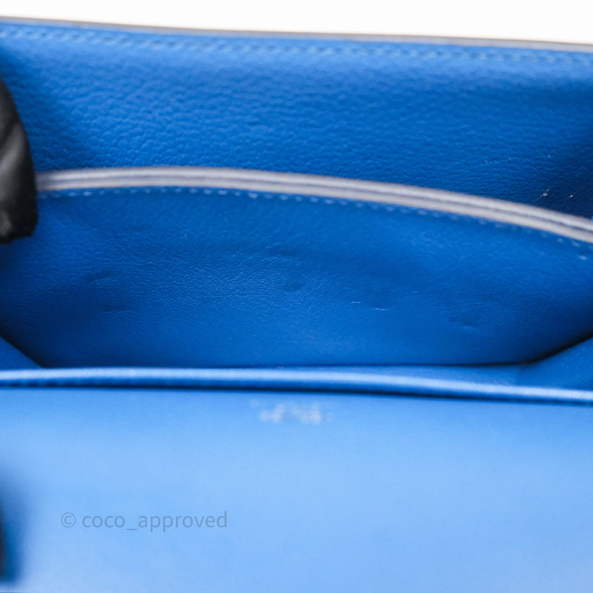 Herms Roulis Mini 18 Blue Zellige I7 Evercolor Palladium Hardware