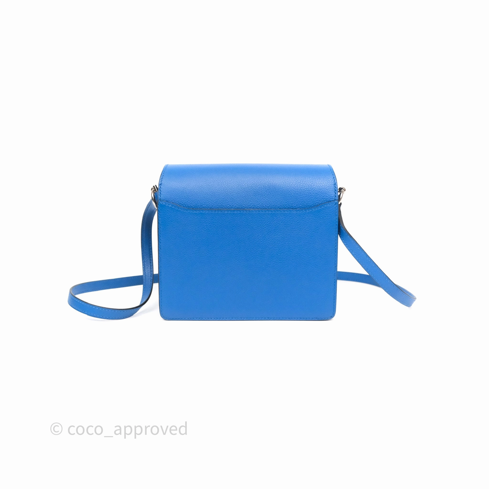 Herms Roulis Mini 18 Blue Zellige I7 Evercolor Palladium Hardware