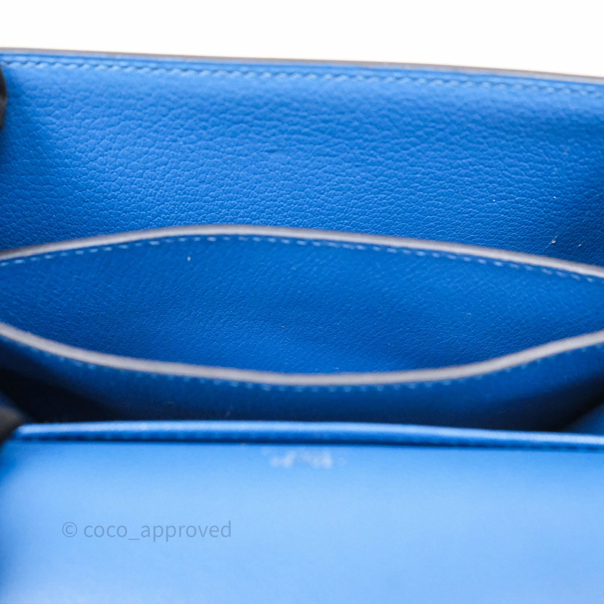 Herms Roulis Mini 18 Blue Zellige I7 Evercolor Palladium Hardware