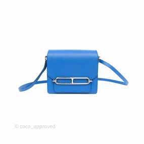 Herms Roulis Mini 18 Blue Zellige I7 Evercolor Palladium Hardware