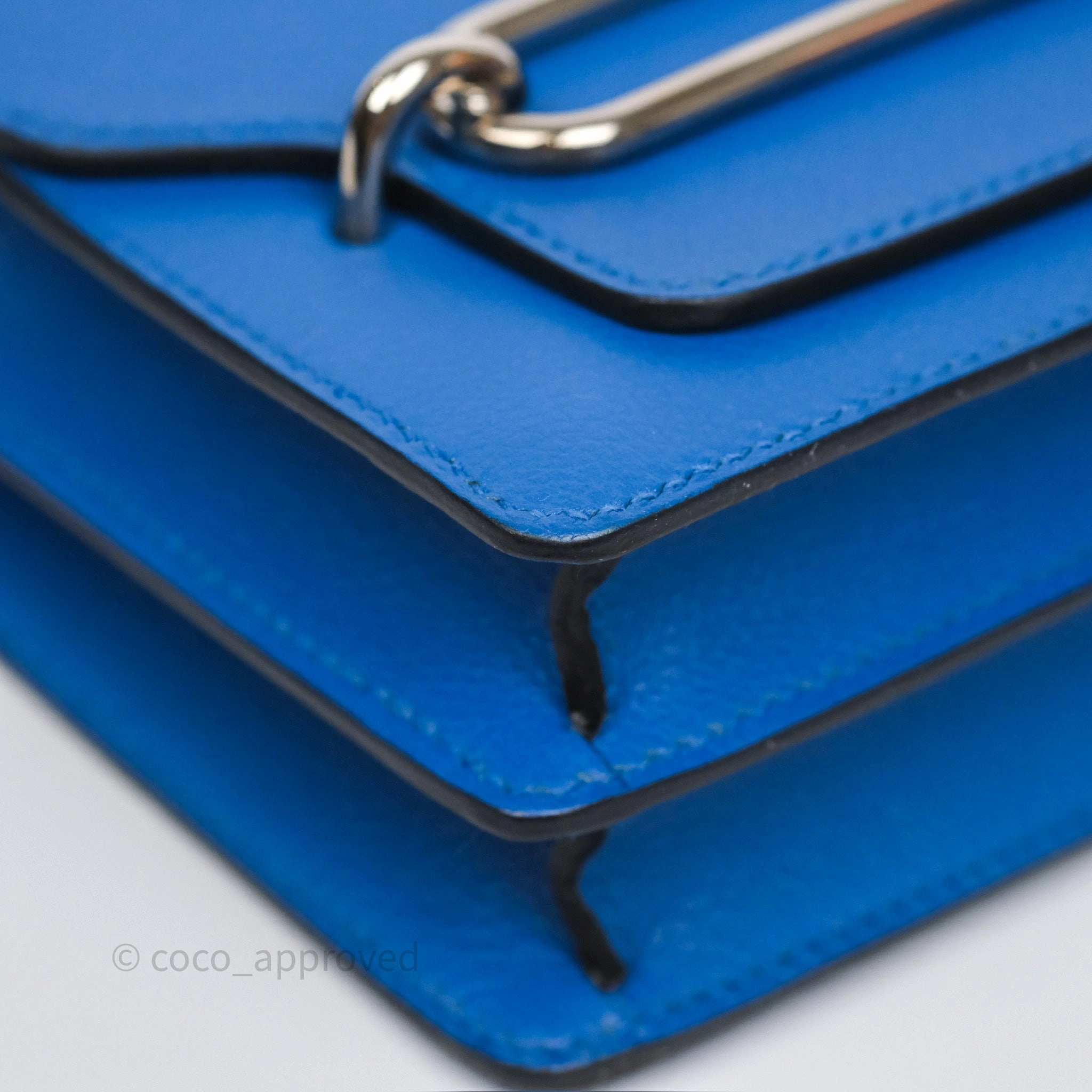 Herms Roulis Mini 18 Blue Zellige I7 Evercolor Palladium Hardware