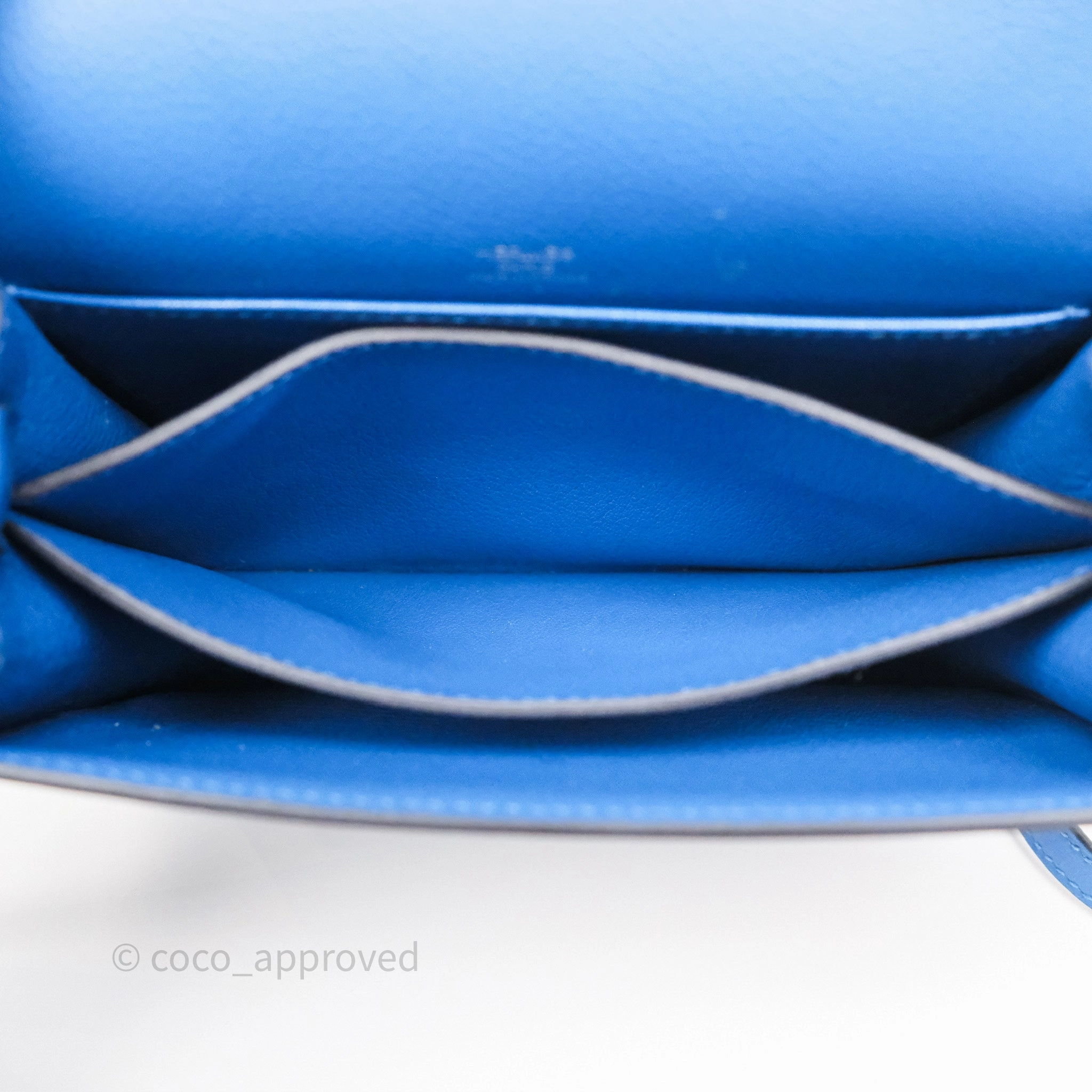 Herms Roulis Mini 18 Blue Zellige I7 Evercolor Palladium Hardware