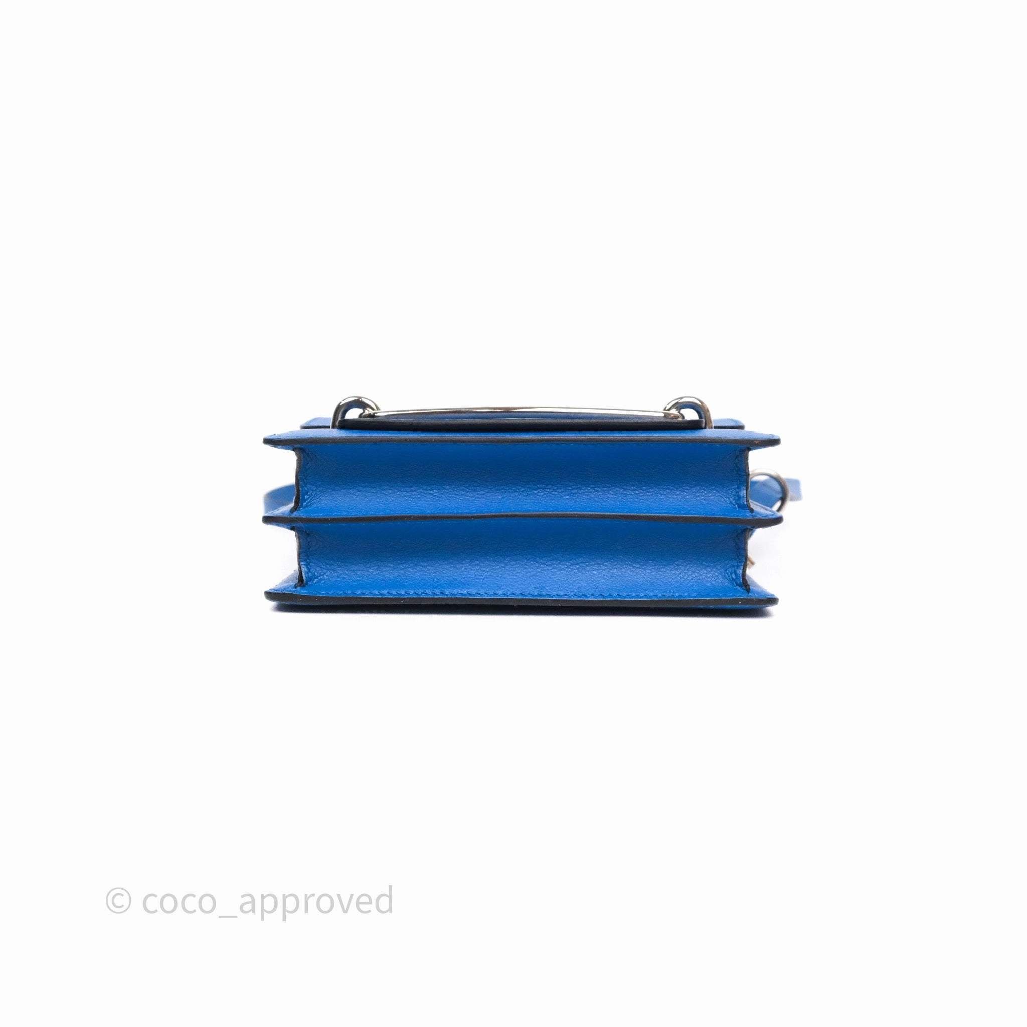 Herms Roulis Mini 18 Blue Zellige I7 Evercolor Palladium Hardware