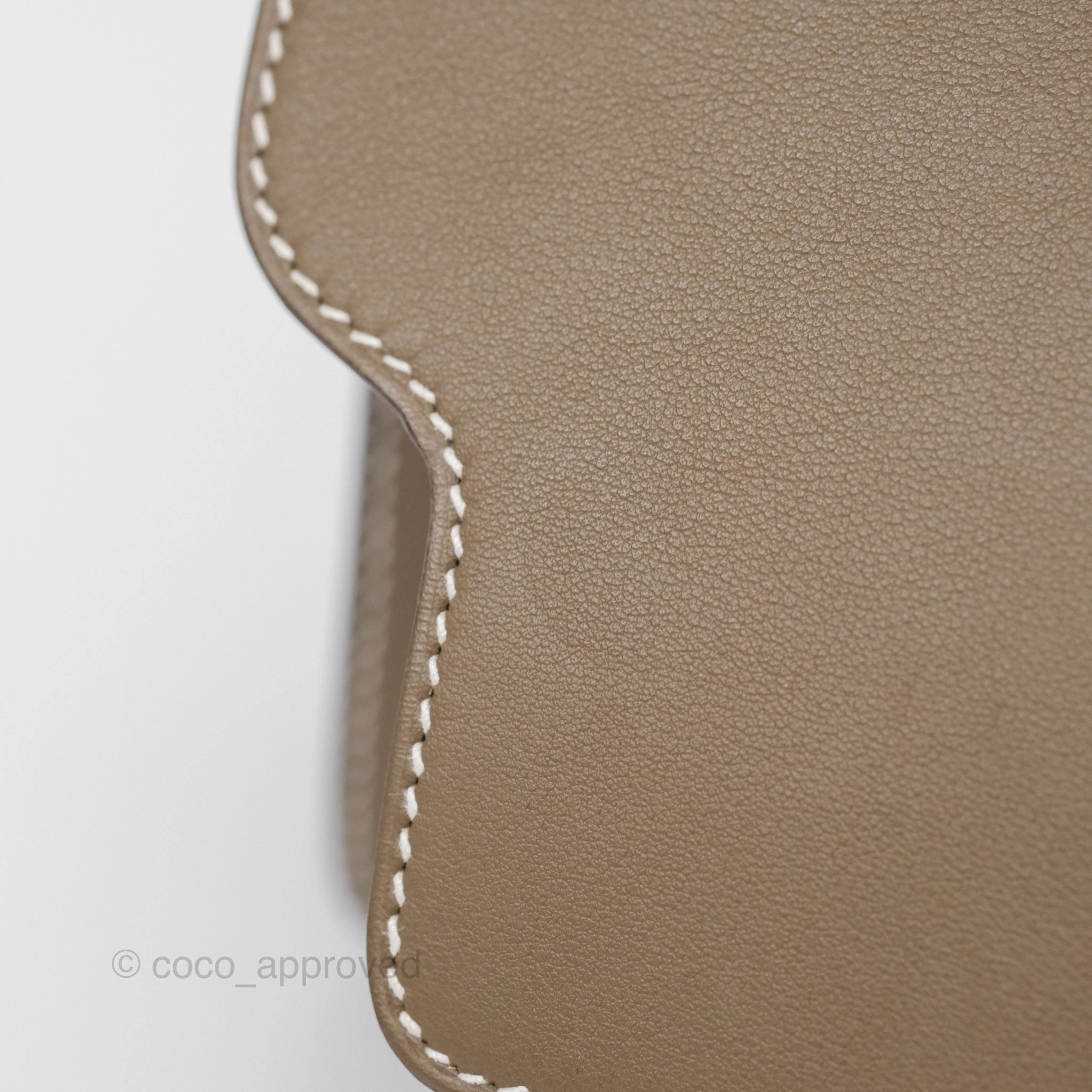 Herms Roulis Mini 18 Etoupe 18 Swift Gold Hardware
